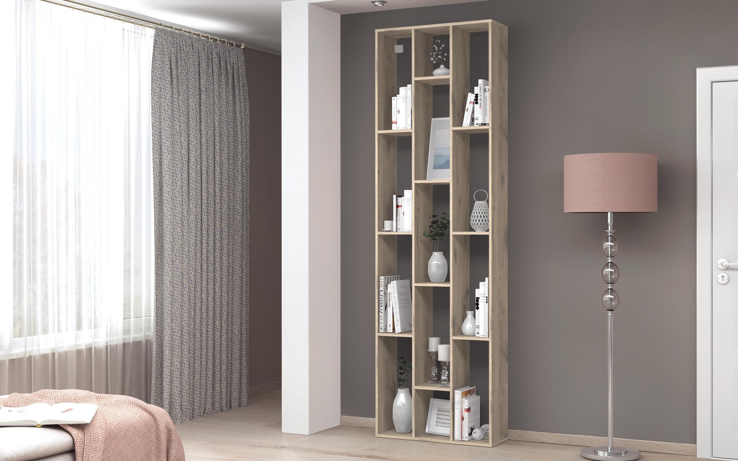 Shelf unit Stein, light Scandinavian oak  1