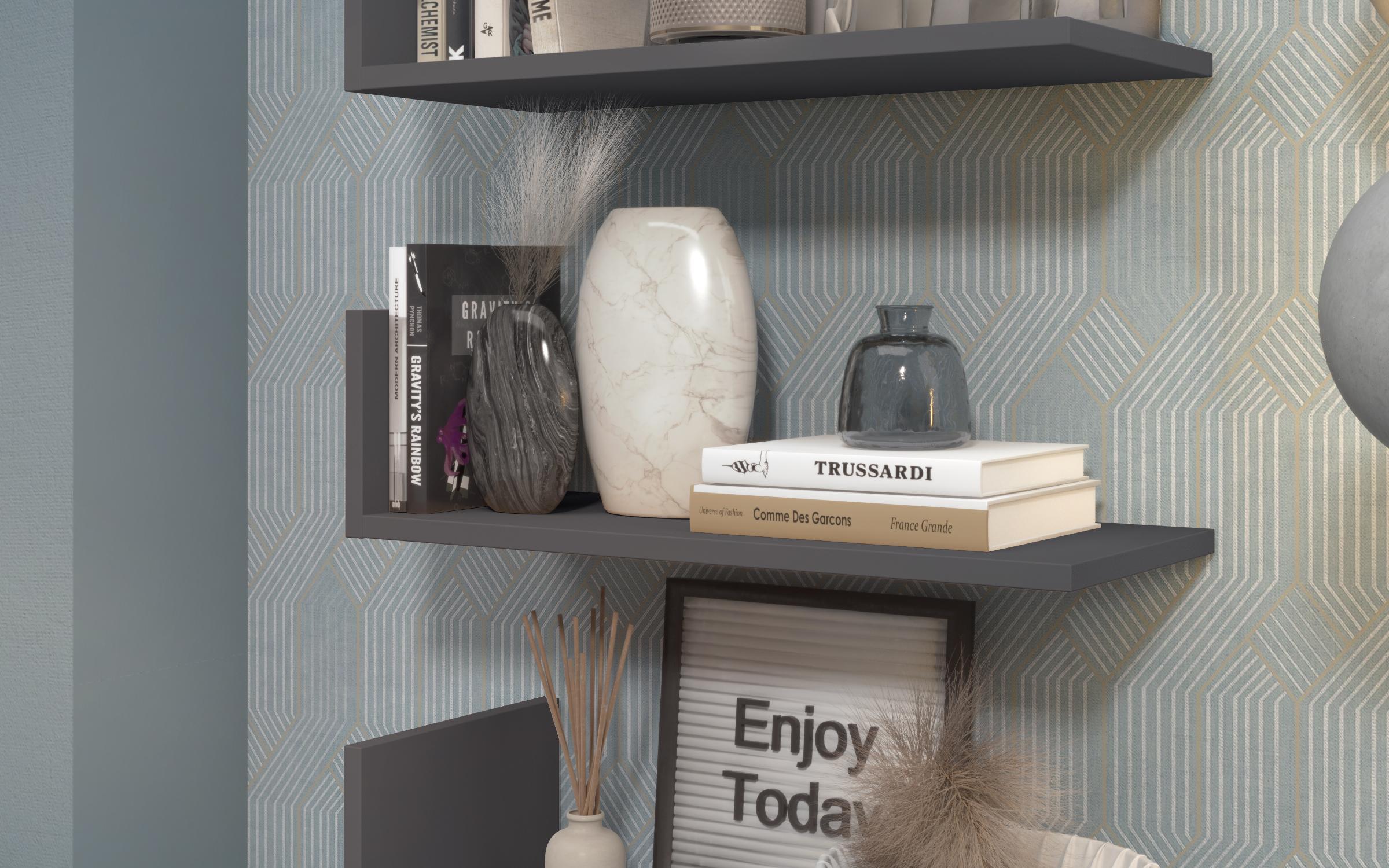 Bookcase Artena, anthracite  4