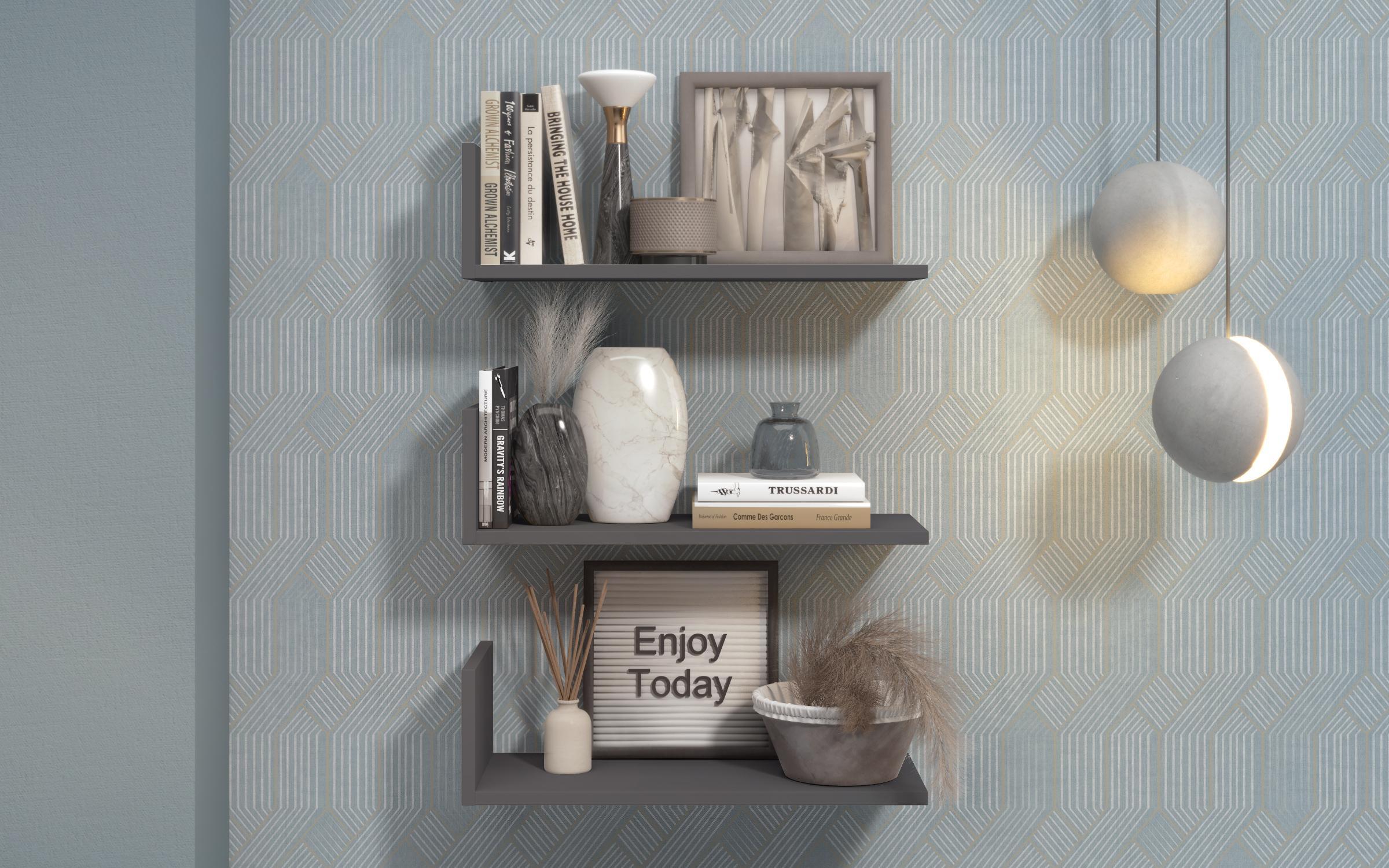 Bookcase Artena, anthracite  3