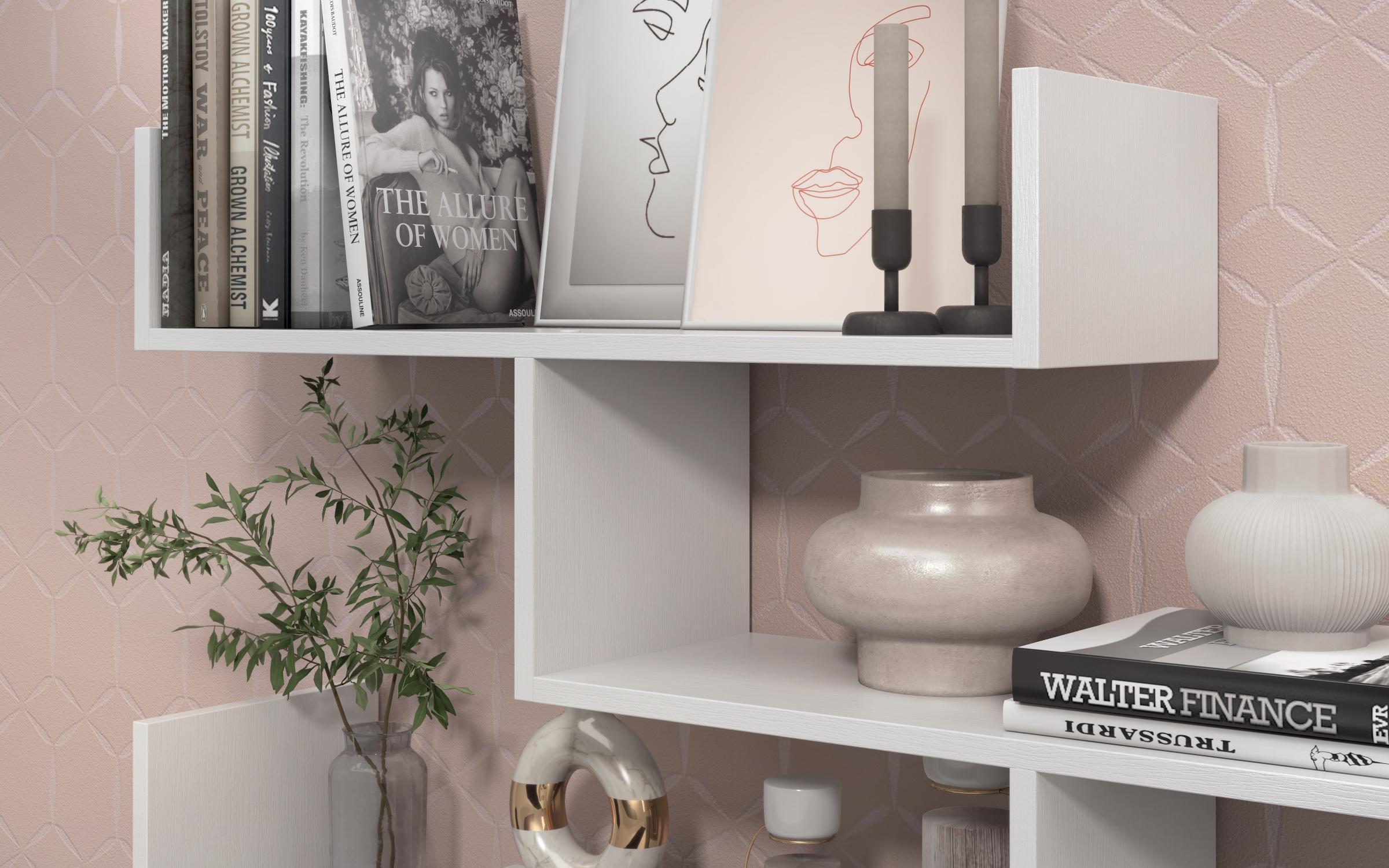 Bookcases Vittori, white matt  3