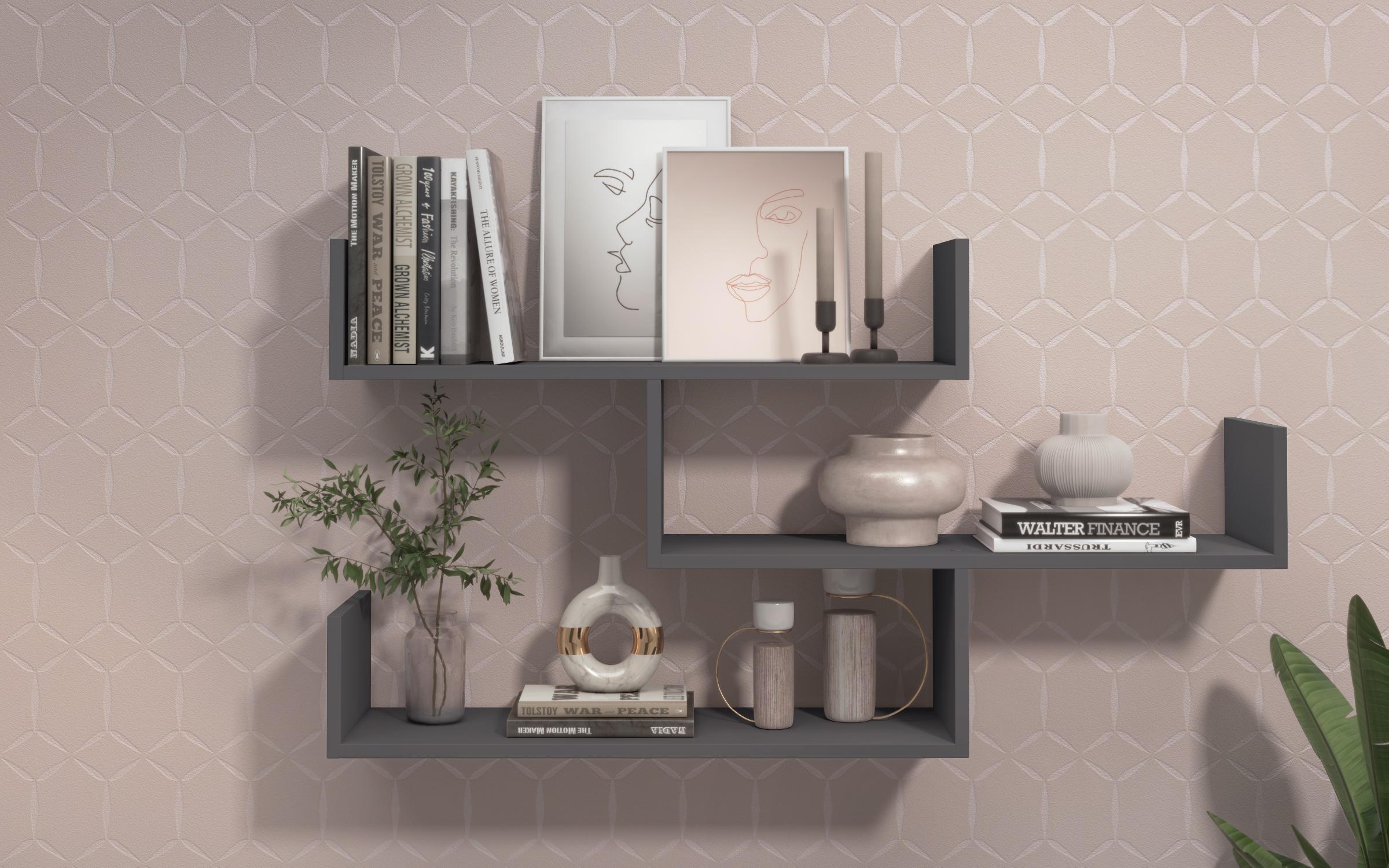 Bookcases Vittori, anthracite  3
