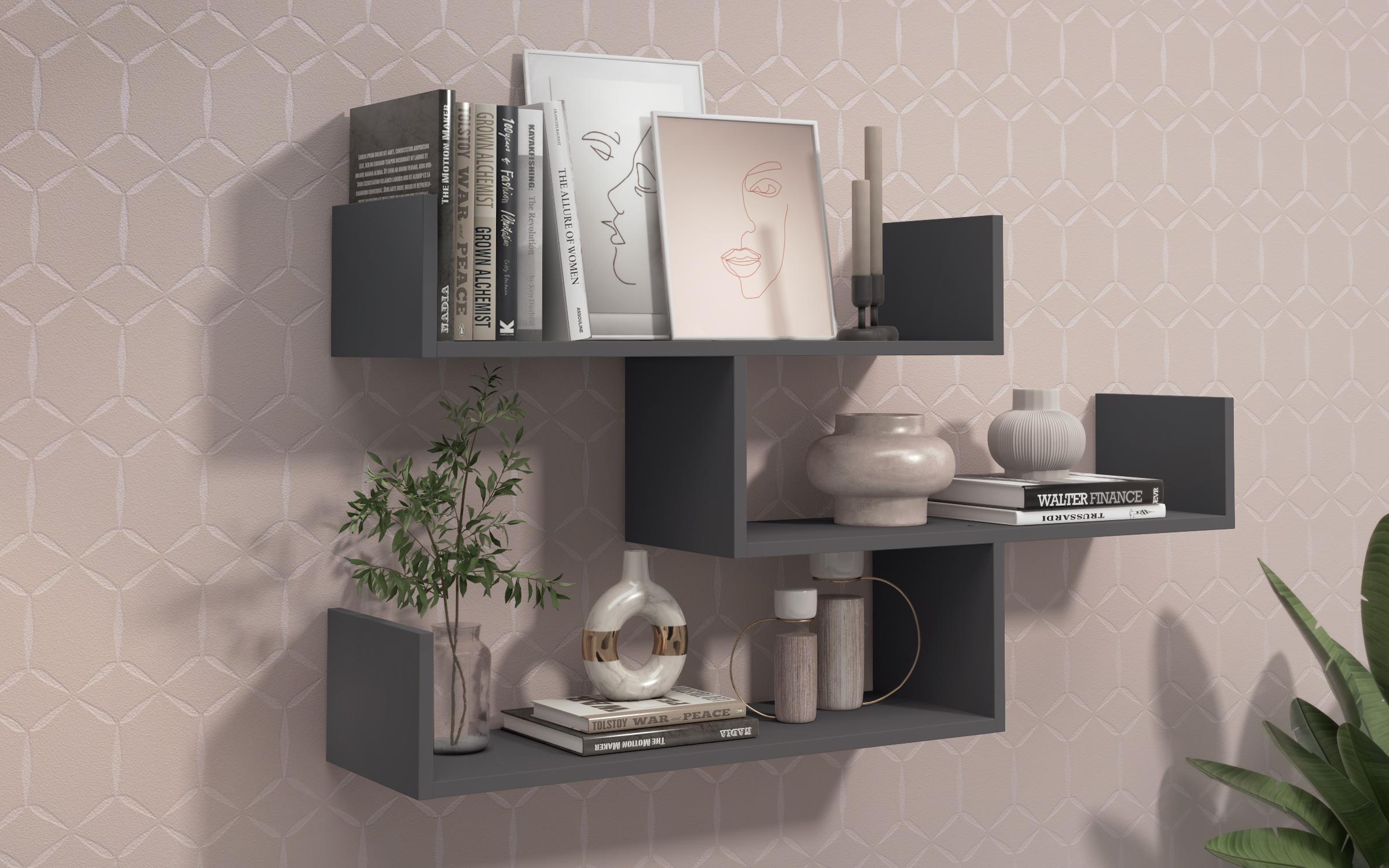 Bookcases Vittori, anthracite  1