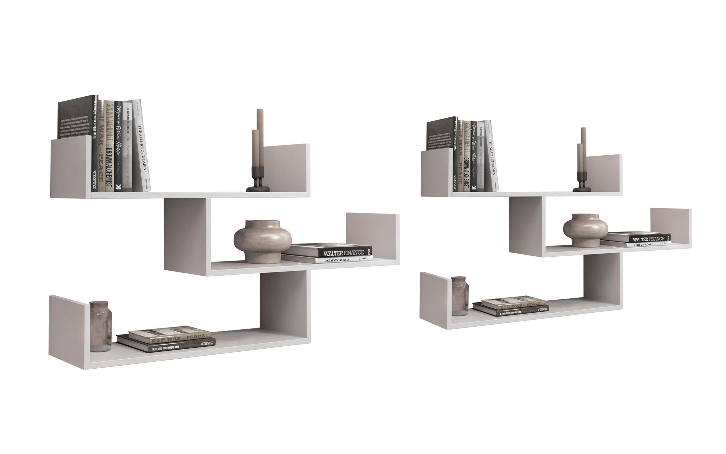 Set of 2 shelves Vittori, white matt  1