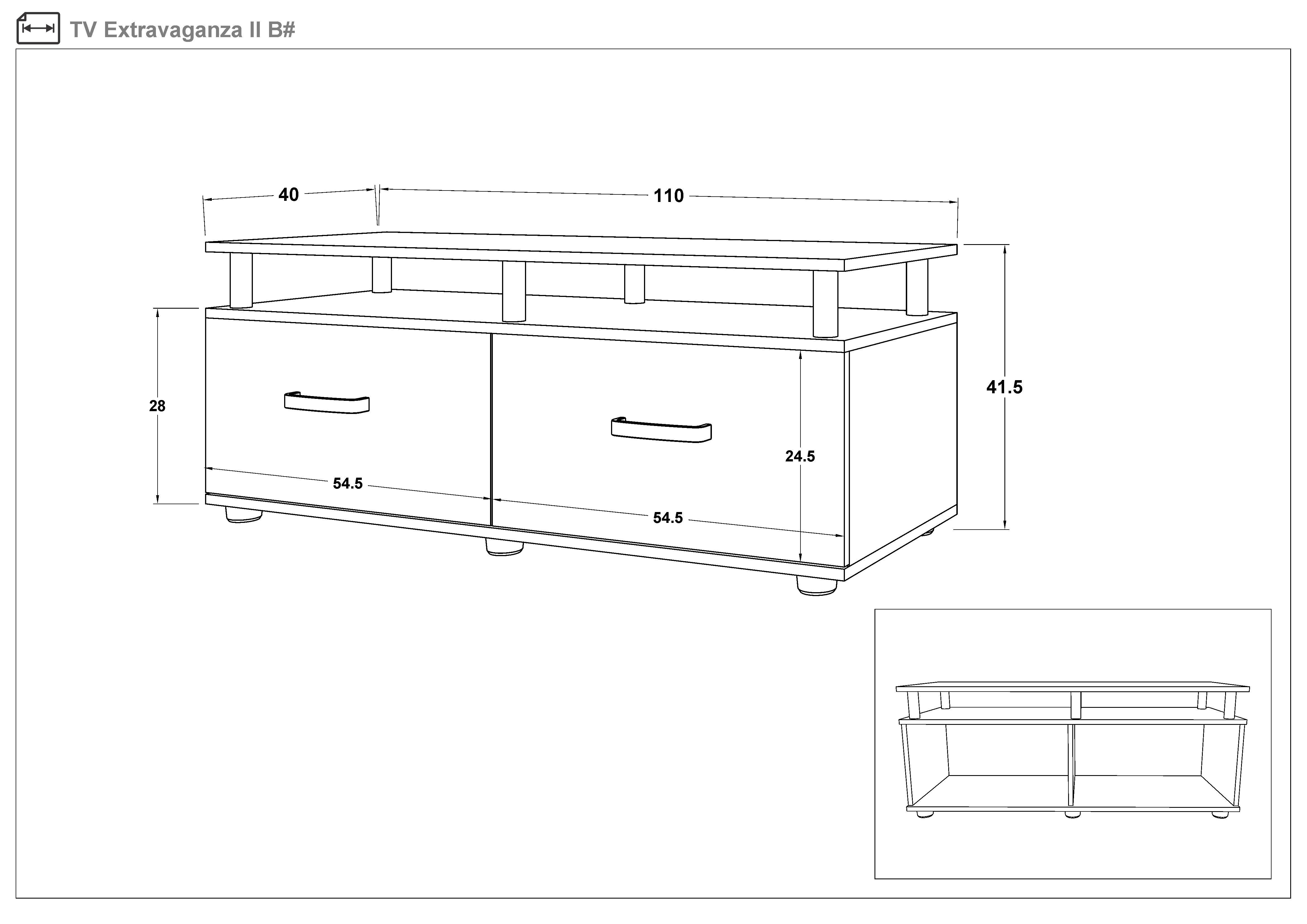 TV cabinet Extravaganza, light Scandinavian oak  2