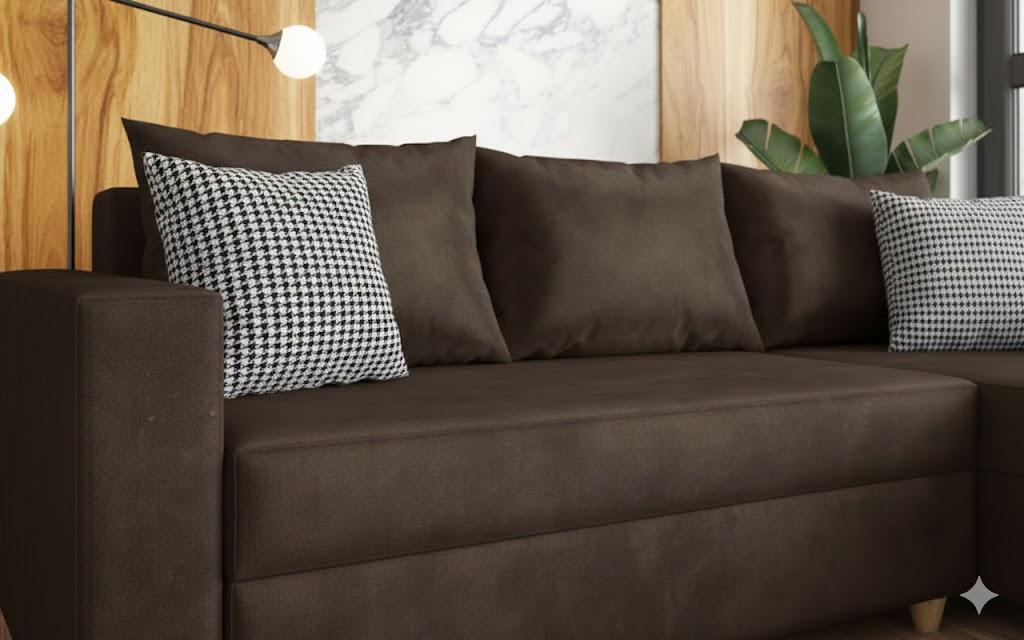 Extendable corner sofa Fabiola, brown  10