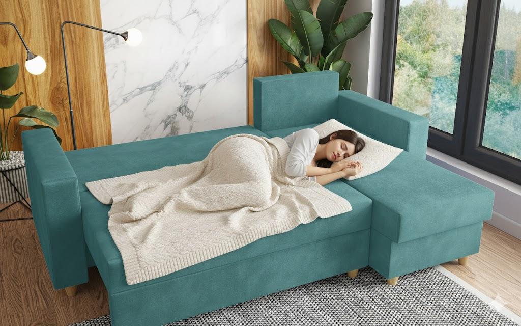 Extendable corner sofa Fabiola, turquoise  4