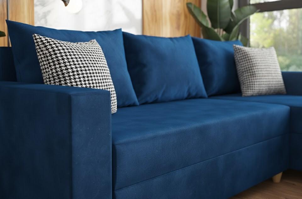 Extendable corner sofa Fabiola, blue  10