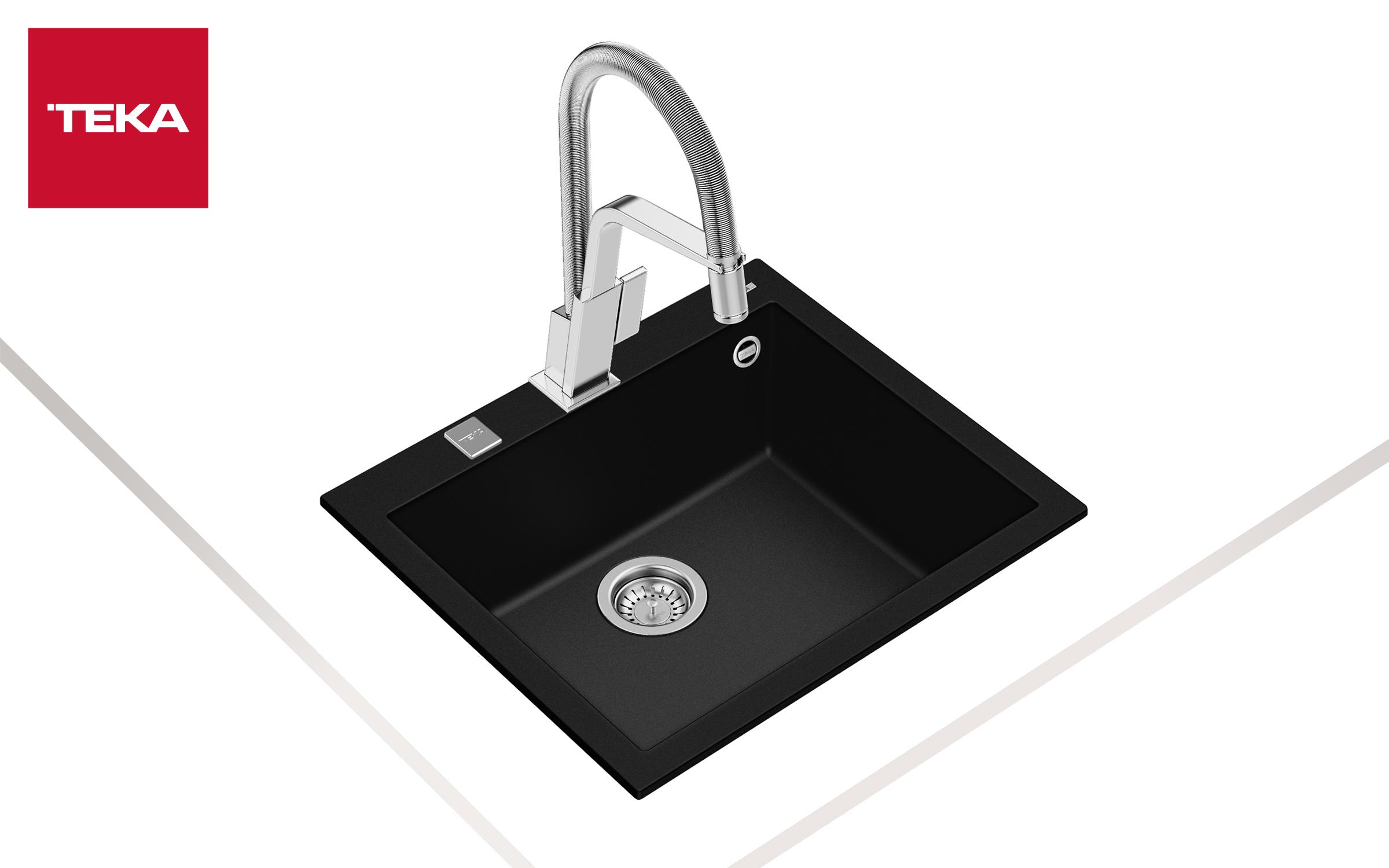 Granite sink TEKA  ForSquare 50.40 TG, black  2