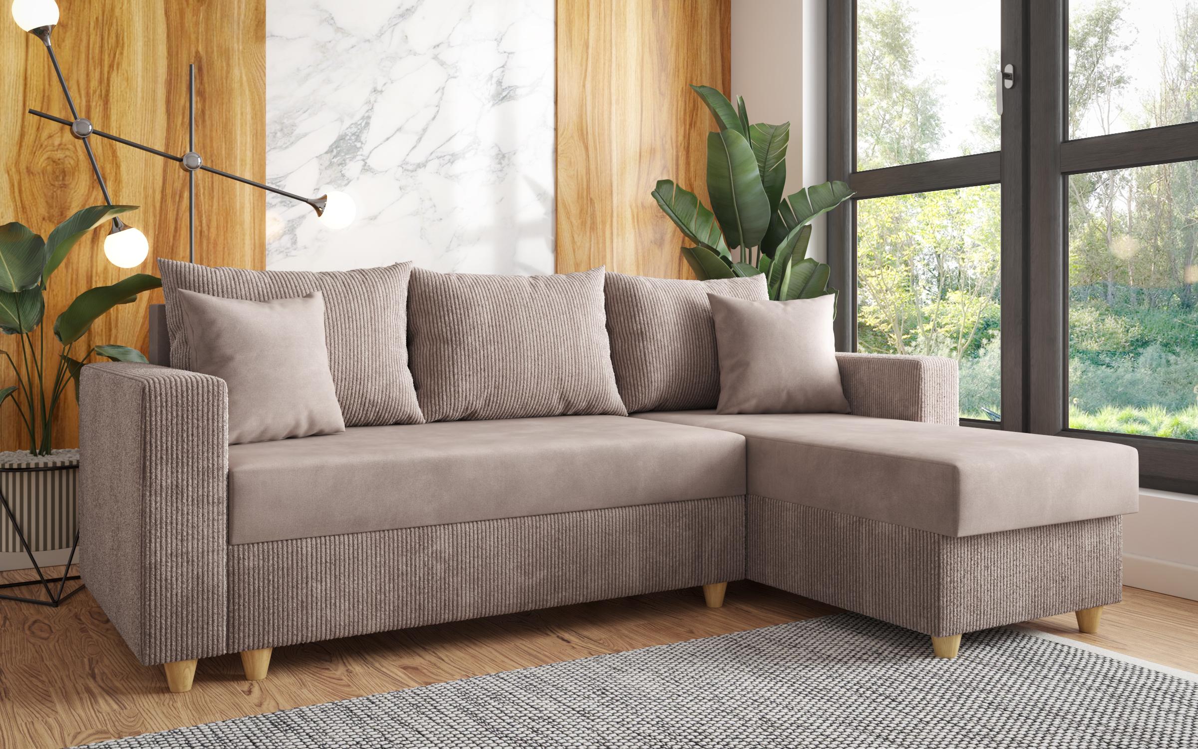 Extendable corner sofa Phoenix, beige  3