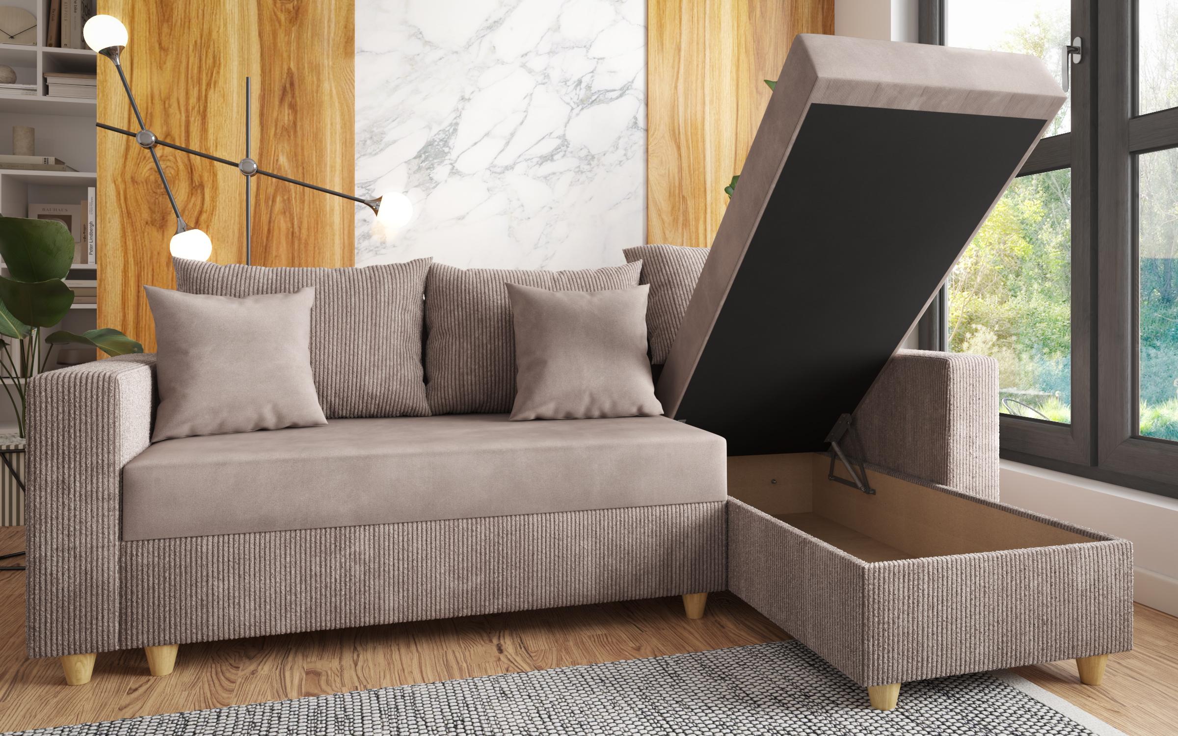 Extendable corner sofa Phoenix, beige  4