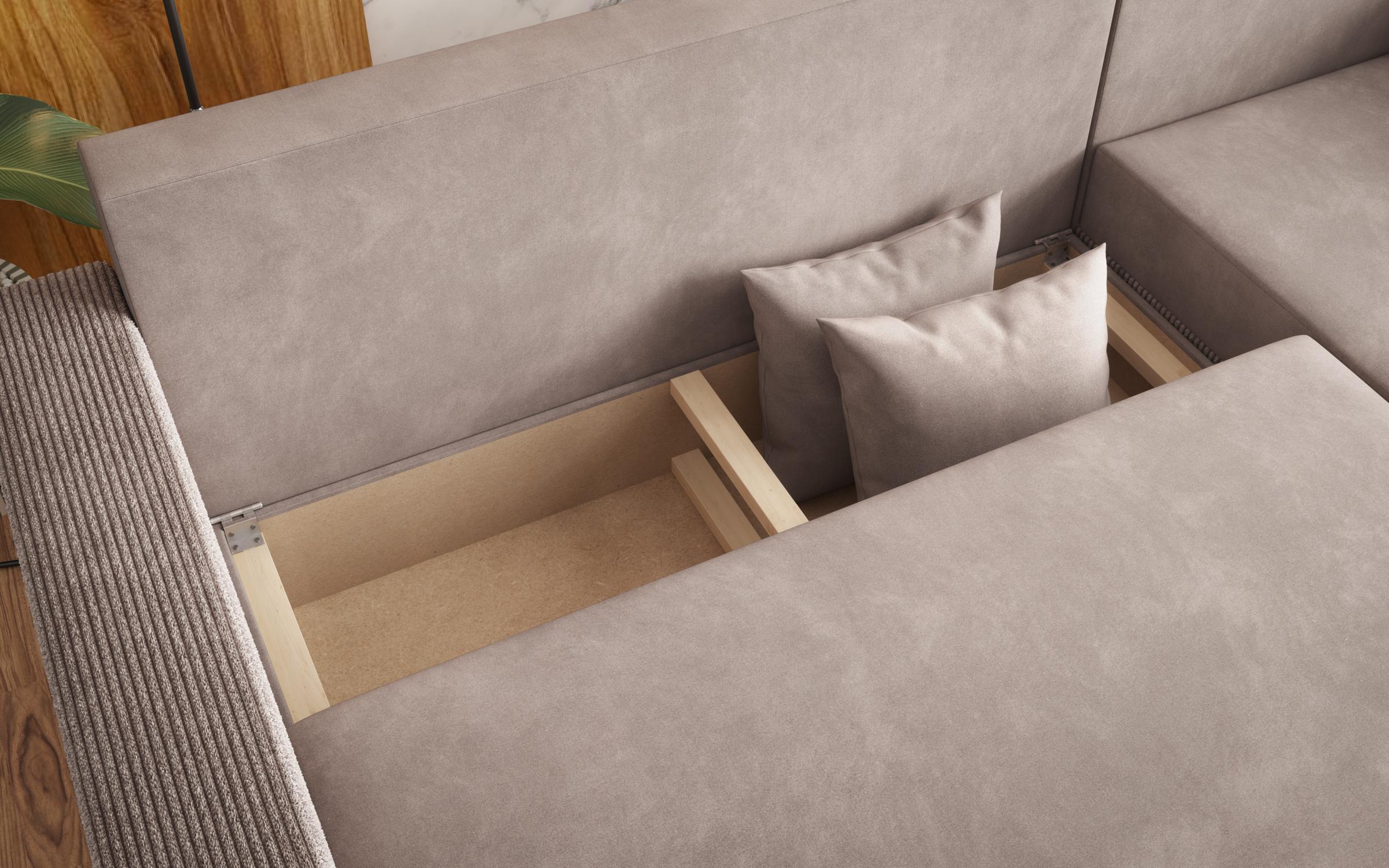 Extendable corner sofa Phoenix, beige  6