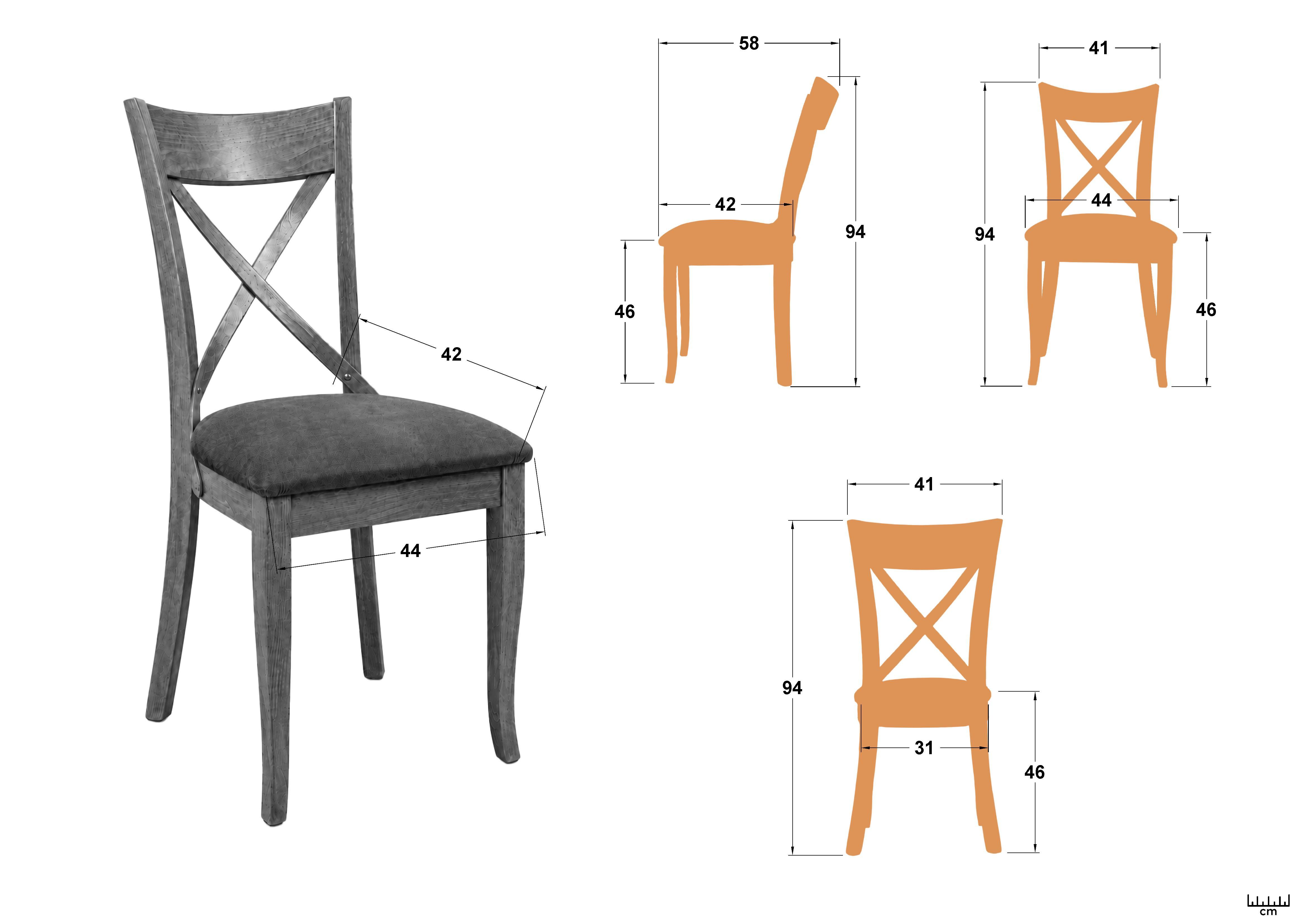 Dining chair Fiord, Wenge with beige seat  2