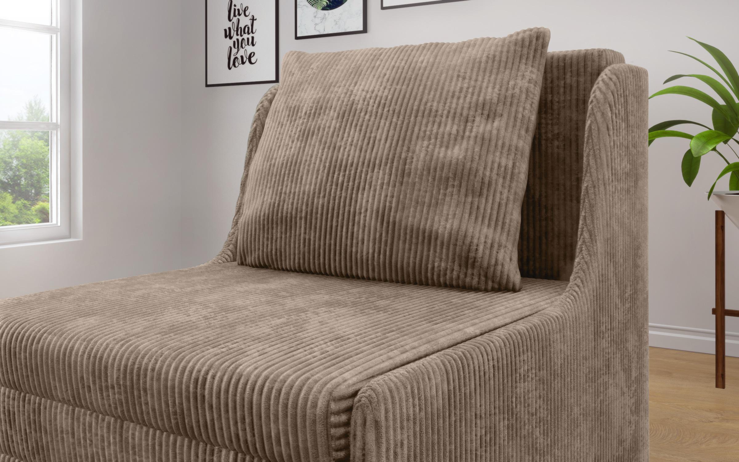 Extendable armchair Addison XXXS, dark beige  6