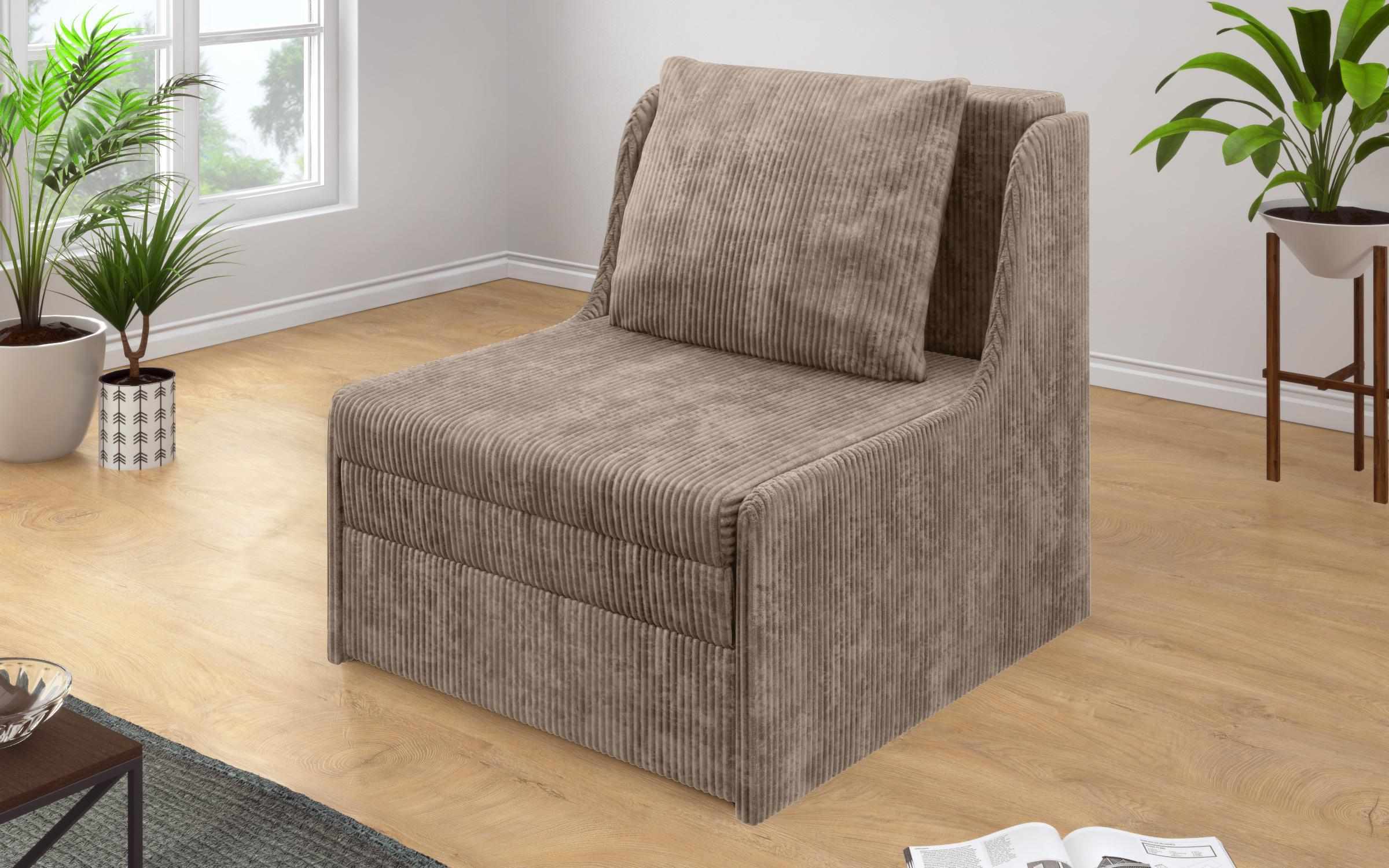 Extendable armchair Addison XXXS, dark beige  5