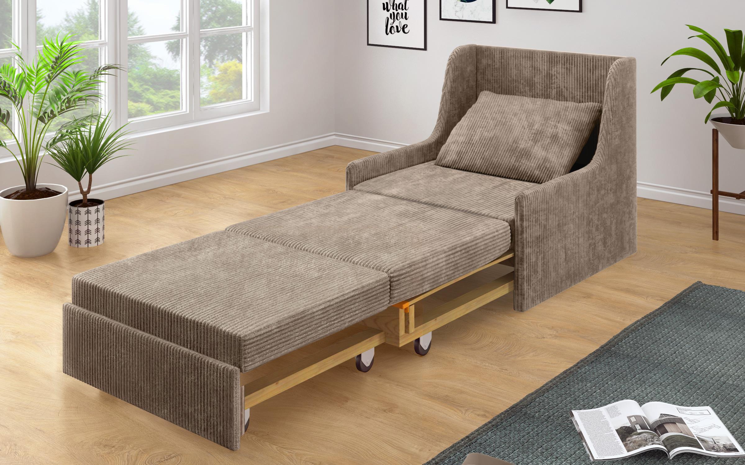 Extendable armchair Addison XXXS, dark beige  7
