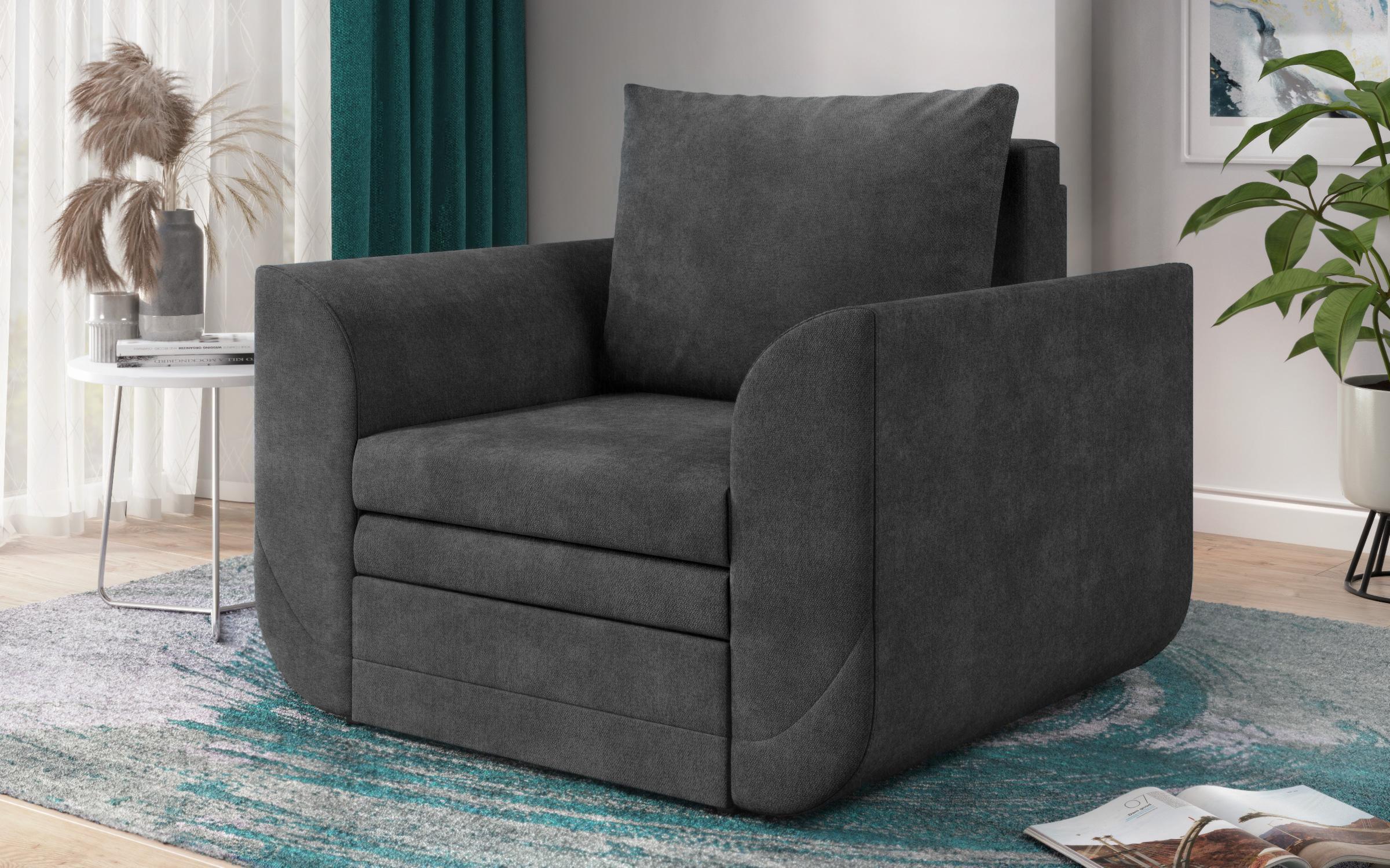 Extendable armchair Modus, grey  3