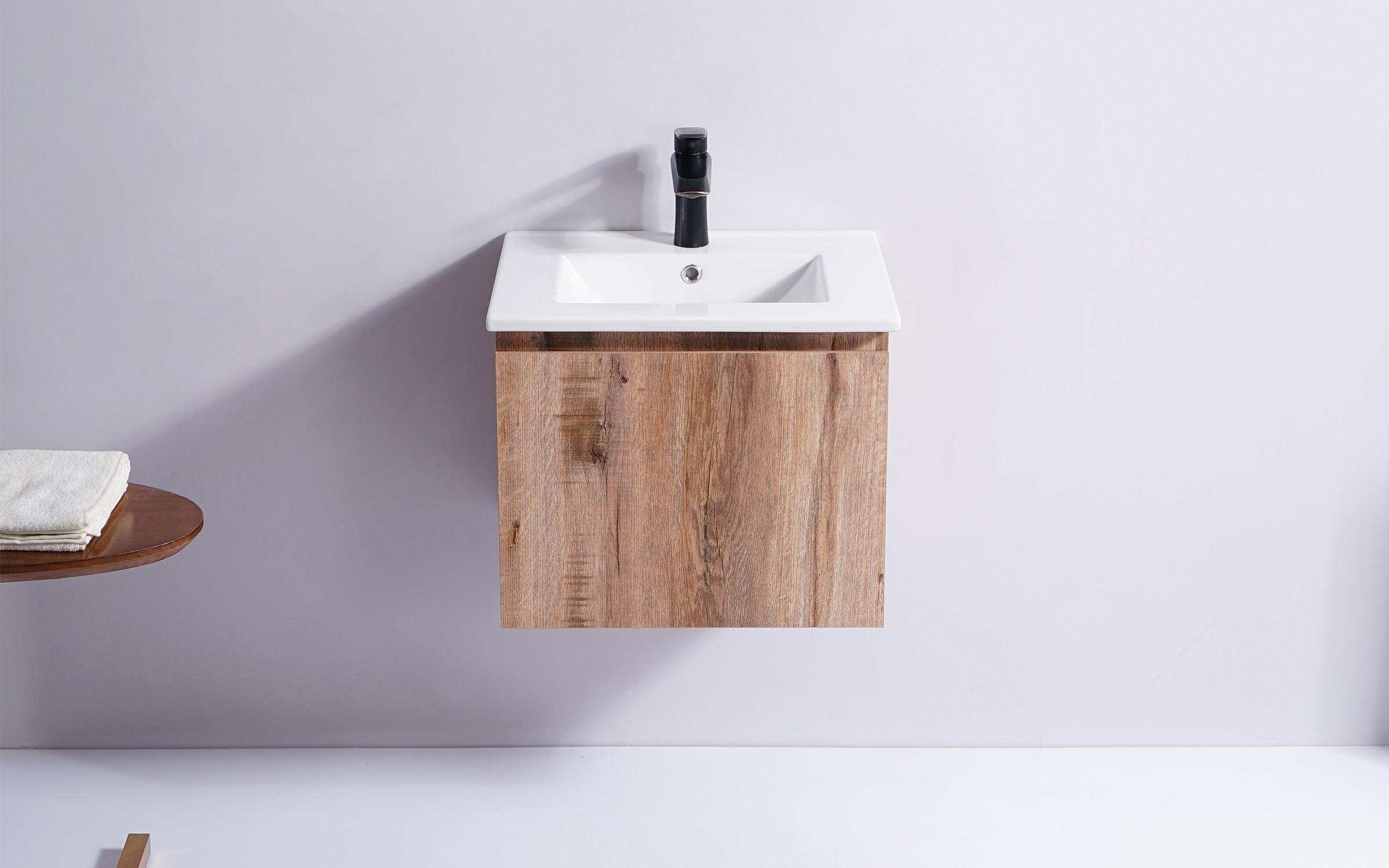 PVC bathroom cabinet with sink Summie 2, natural  2