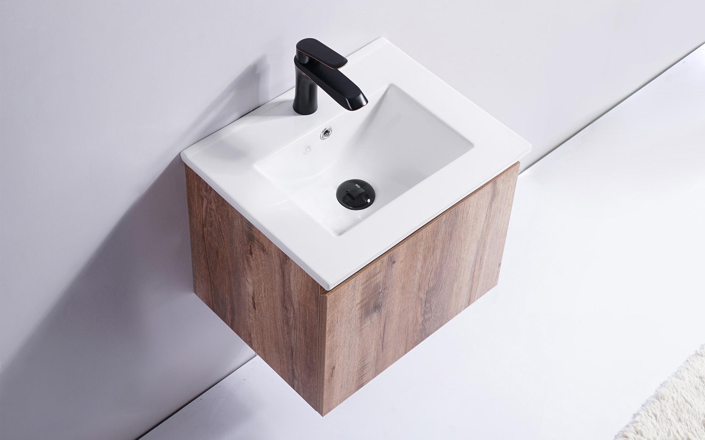 PVC bathroom cabinet with sink Summie 2, natural  3