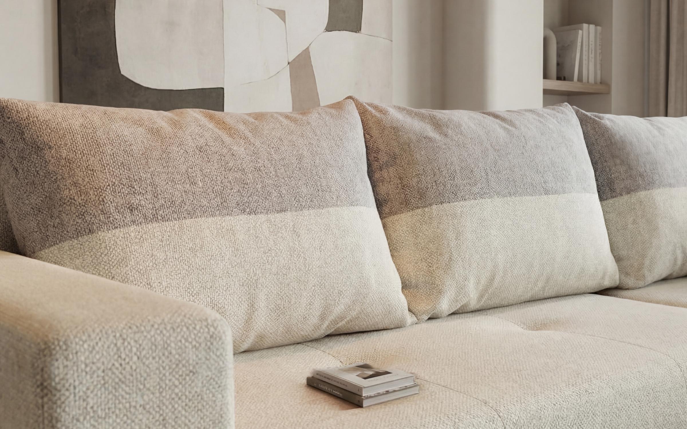 Extendable corner sofa Grand, light beige + beige  6