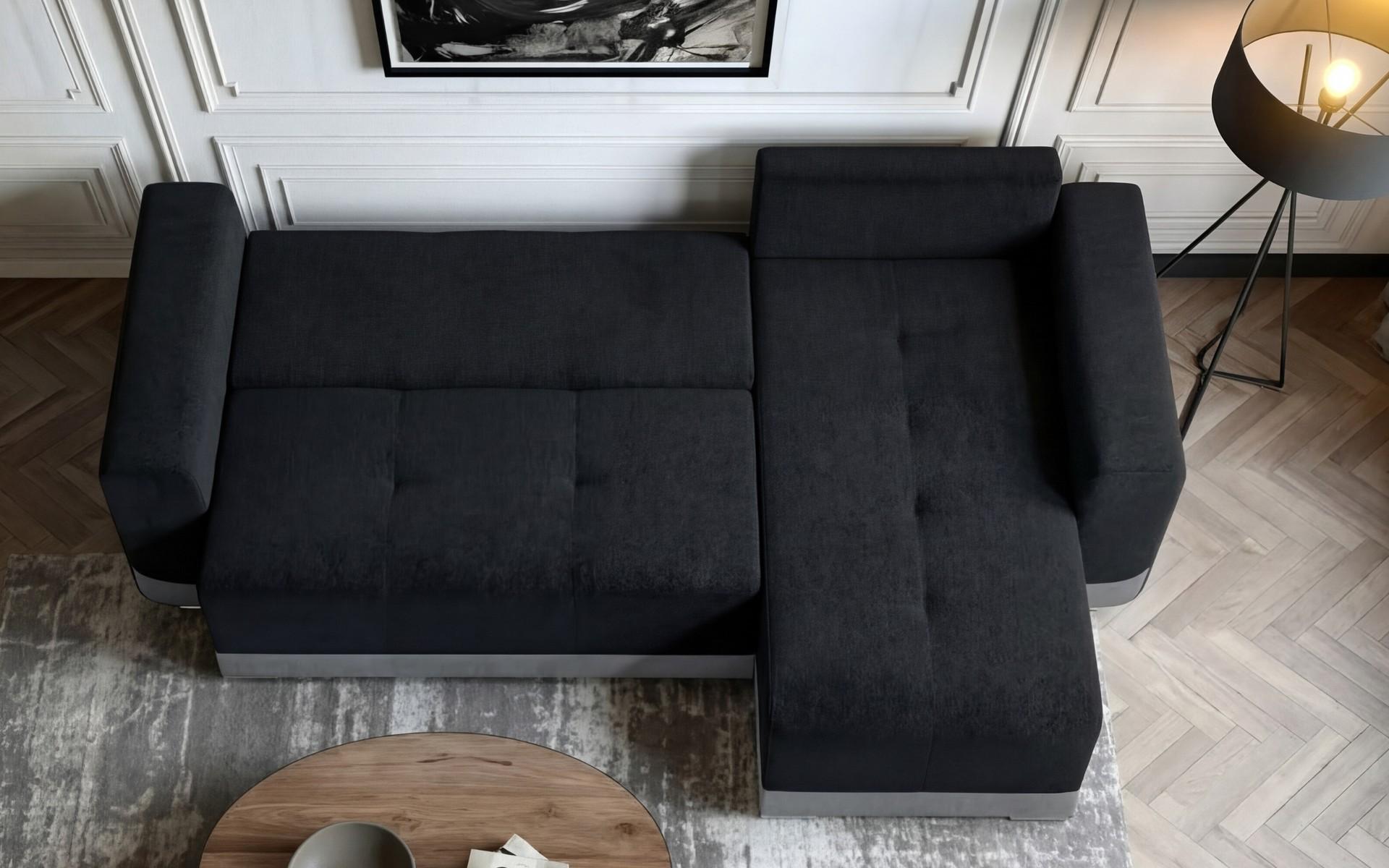 Extendable corner sofa Grand, graphite + grey  7