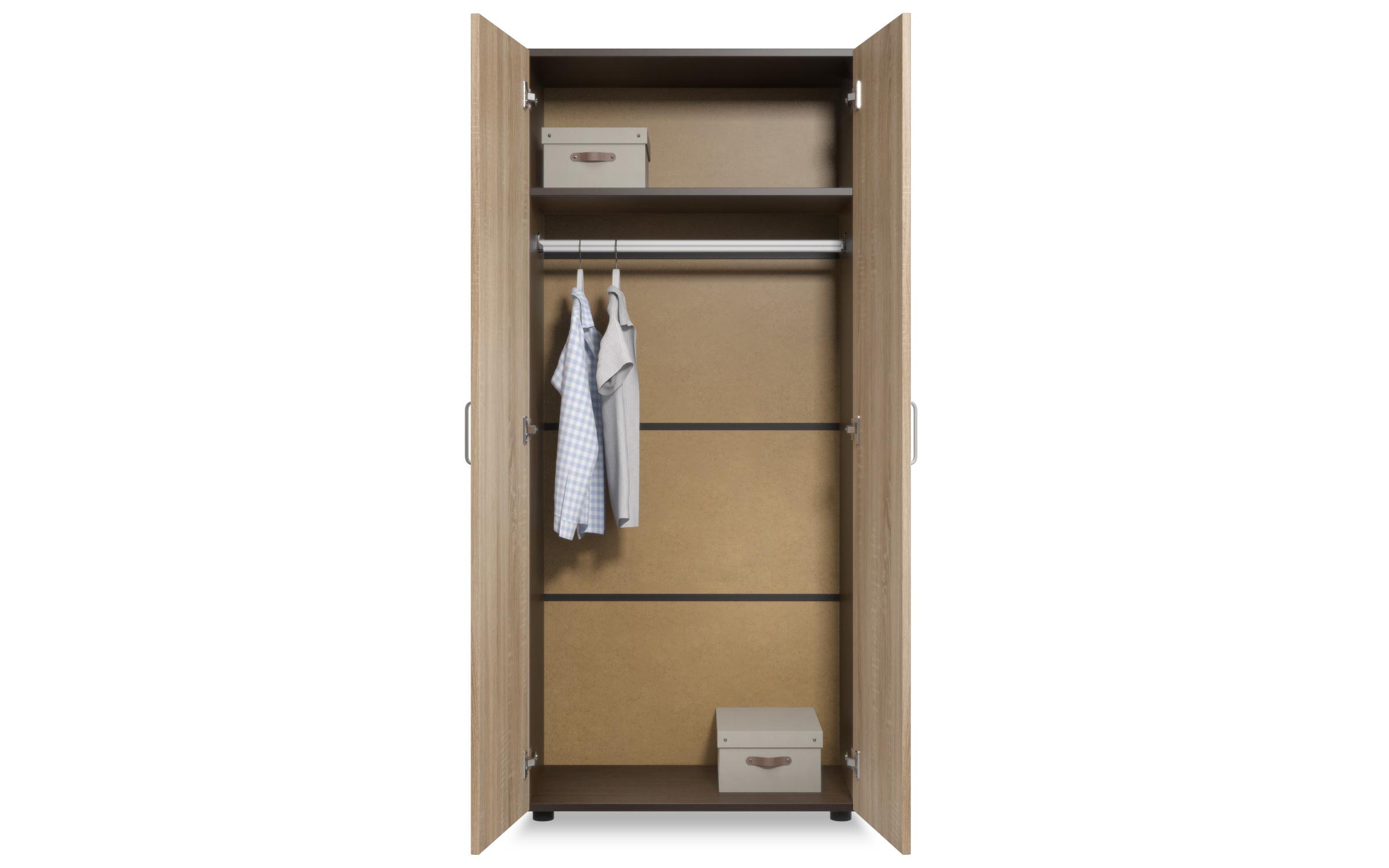 Double-winged wardrobe Angelo Mini, Wenge + Sonoma oak  3