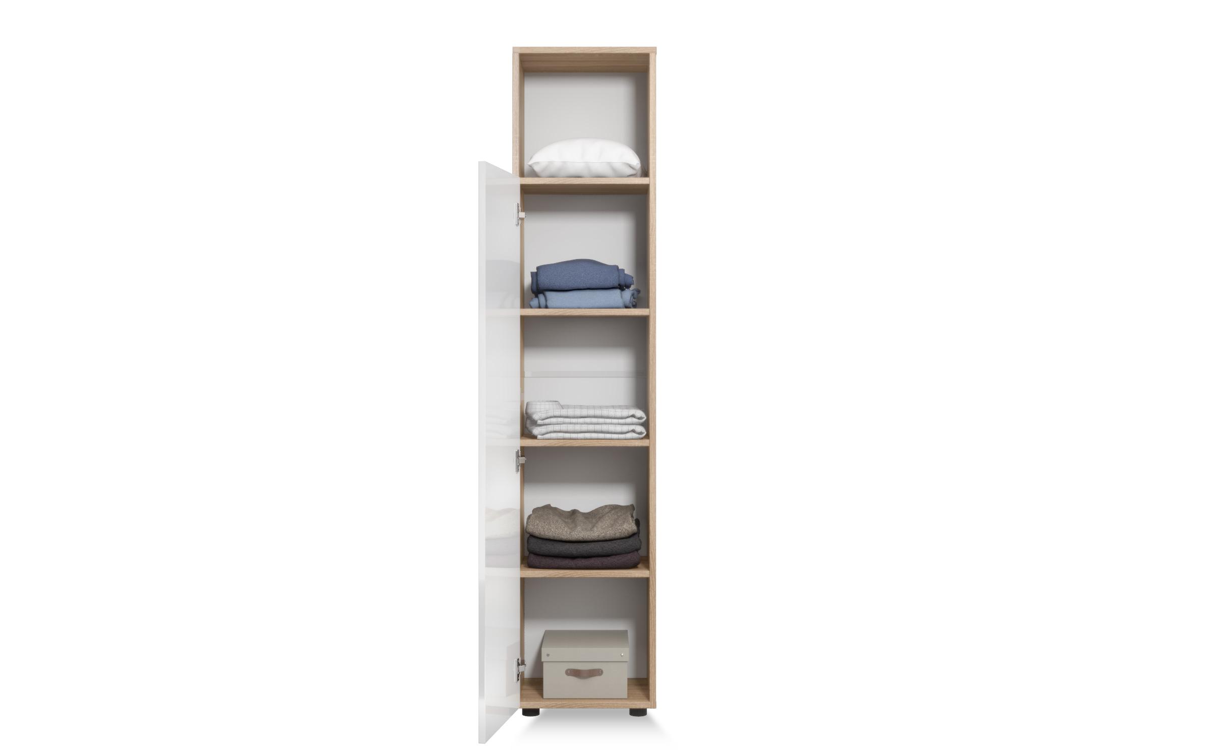 Single-winged wardrobe Diel B, Sonoma oak + white  3