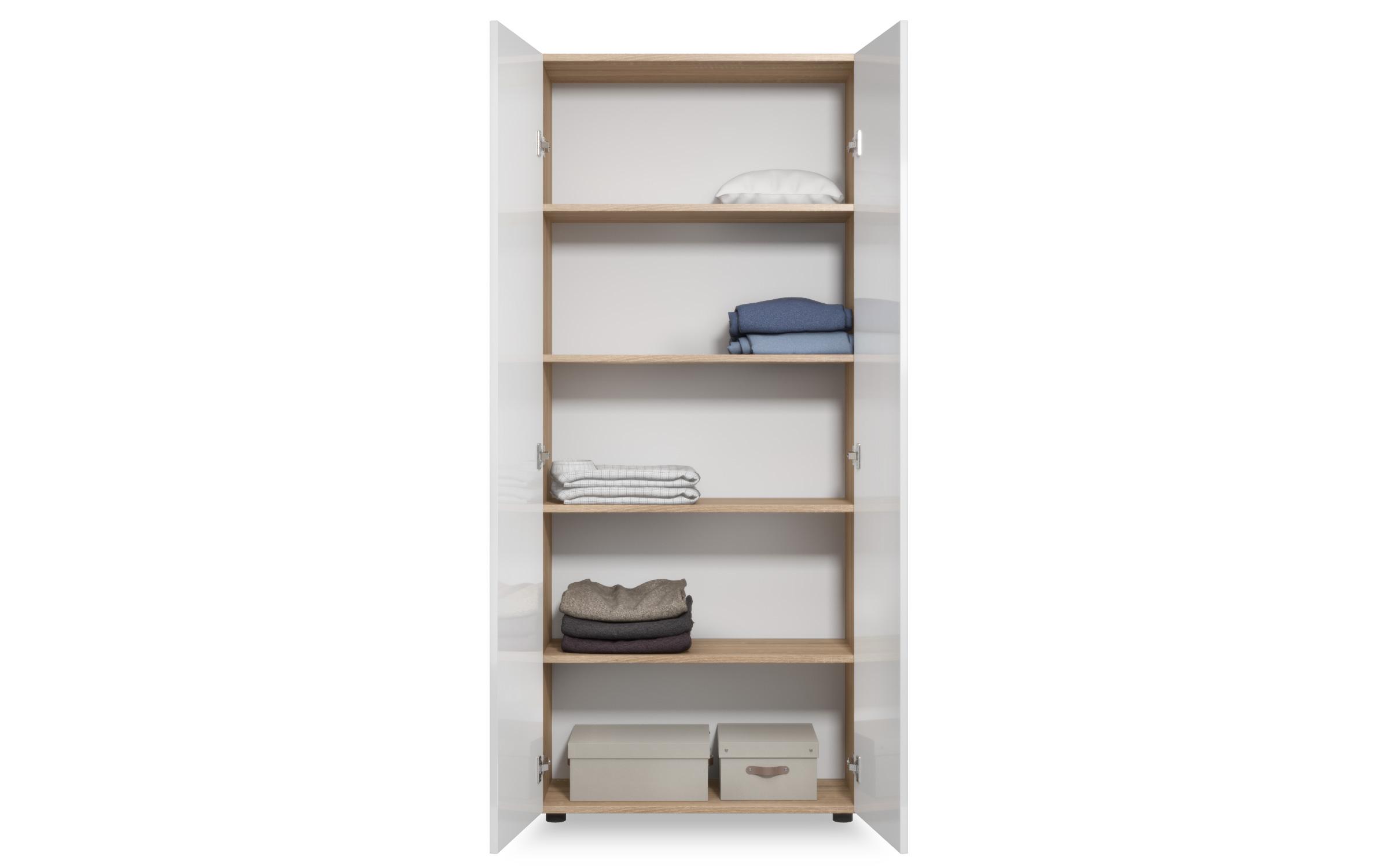 Double-winged wardrobe Diel C, Sonoma oak + white  3