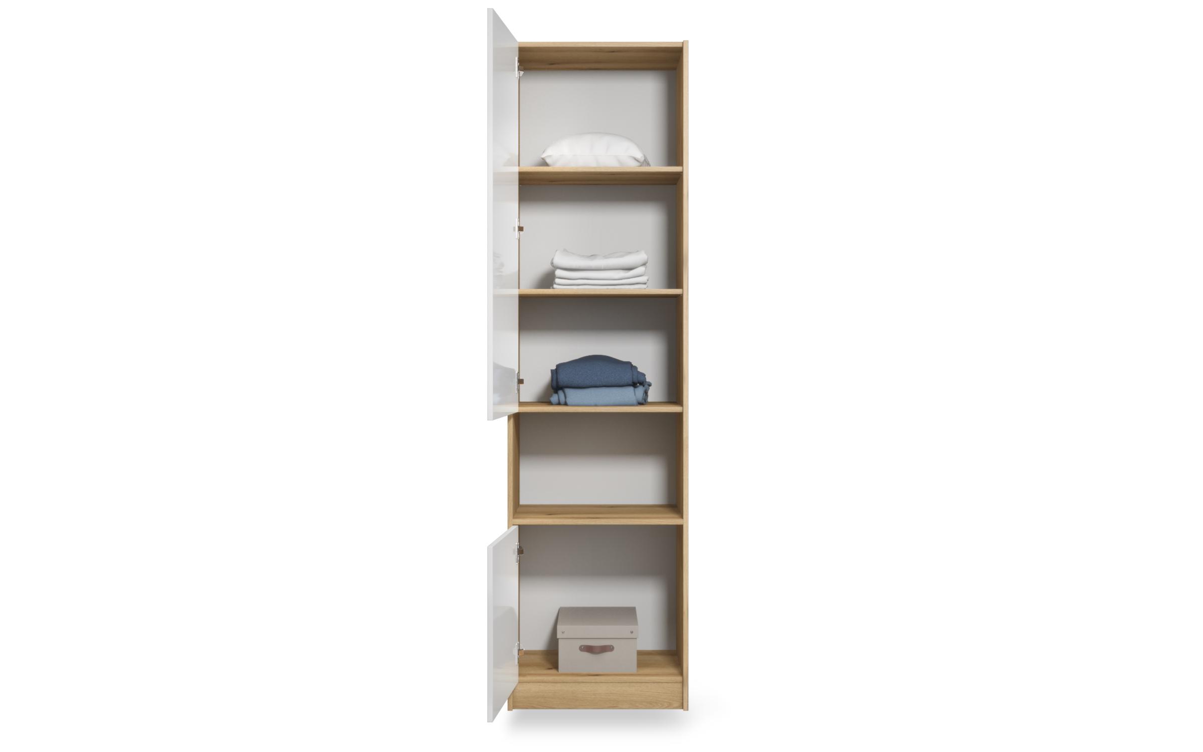 Single-winged wardrobe Diema B, Evoke oak + white  3