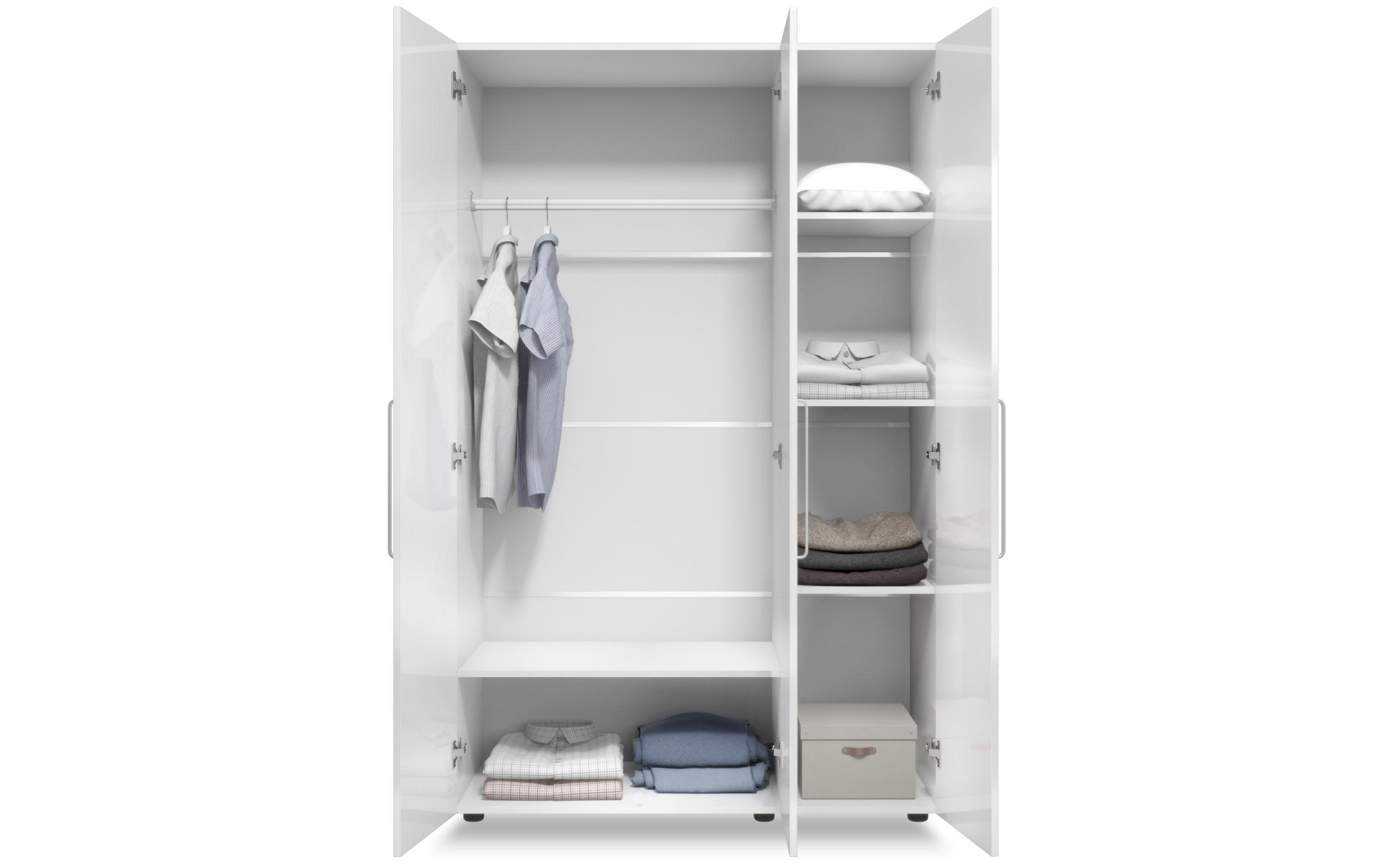 Three-winged wardrobe Ophelia, white  3