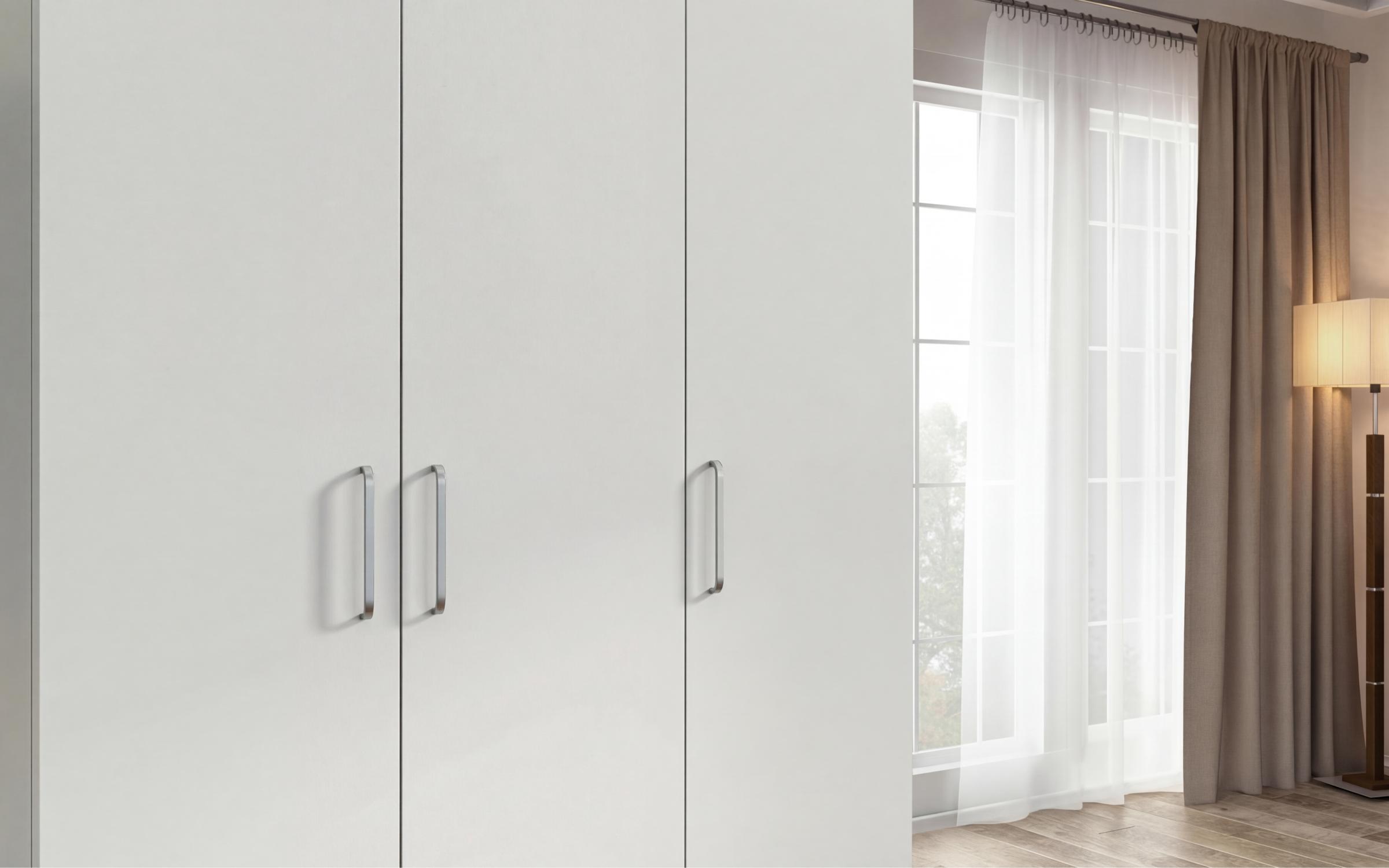 Three-winged wardrobe Stanley, white  4