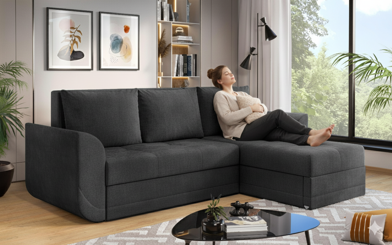 Extendable corner sofa Modus, grey  3