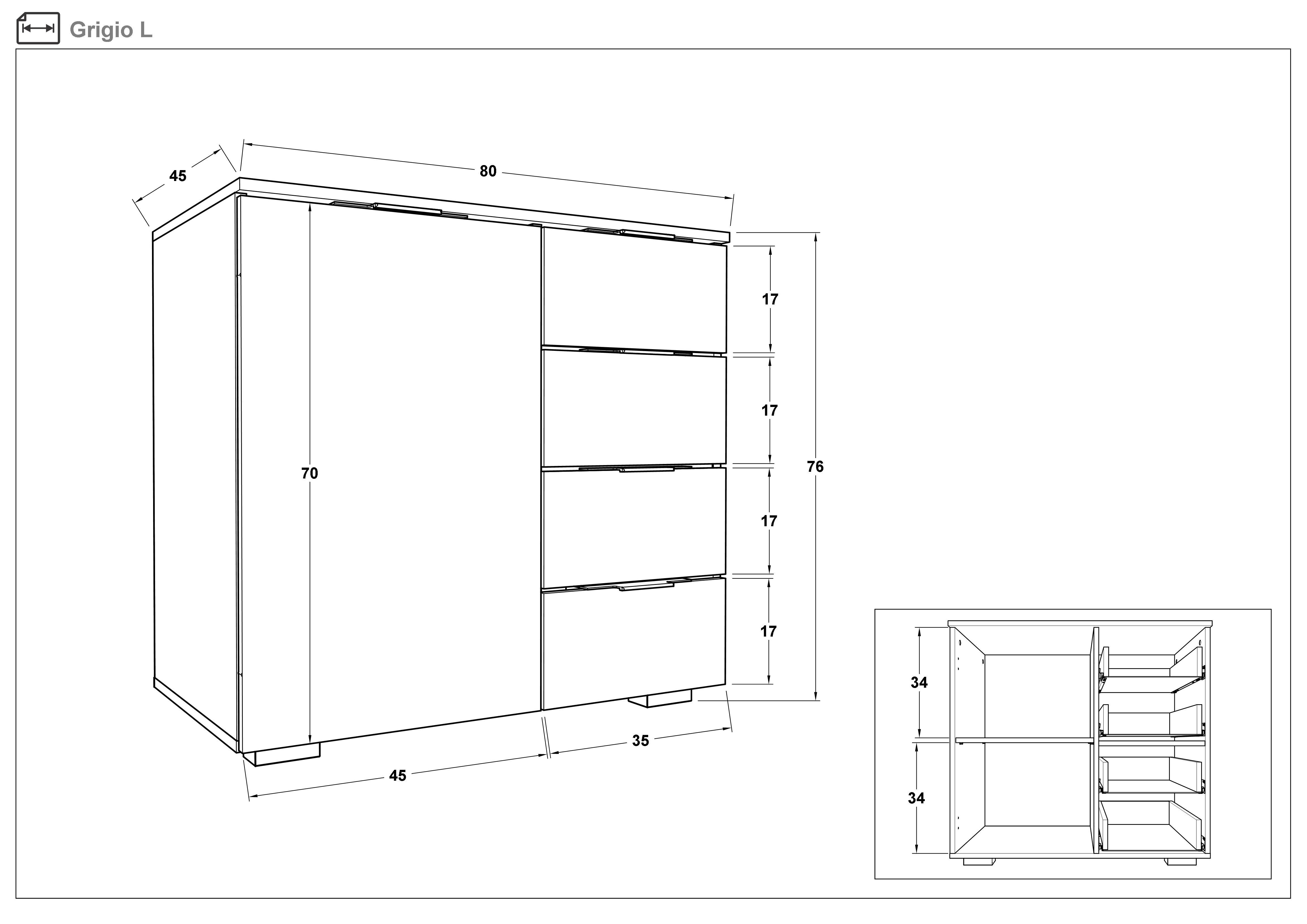 Dresser Grigio L, anthracite matt  2