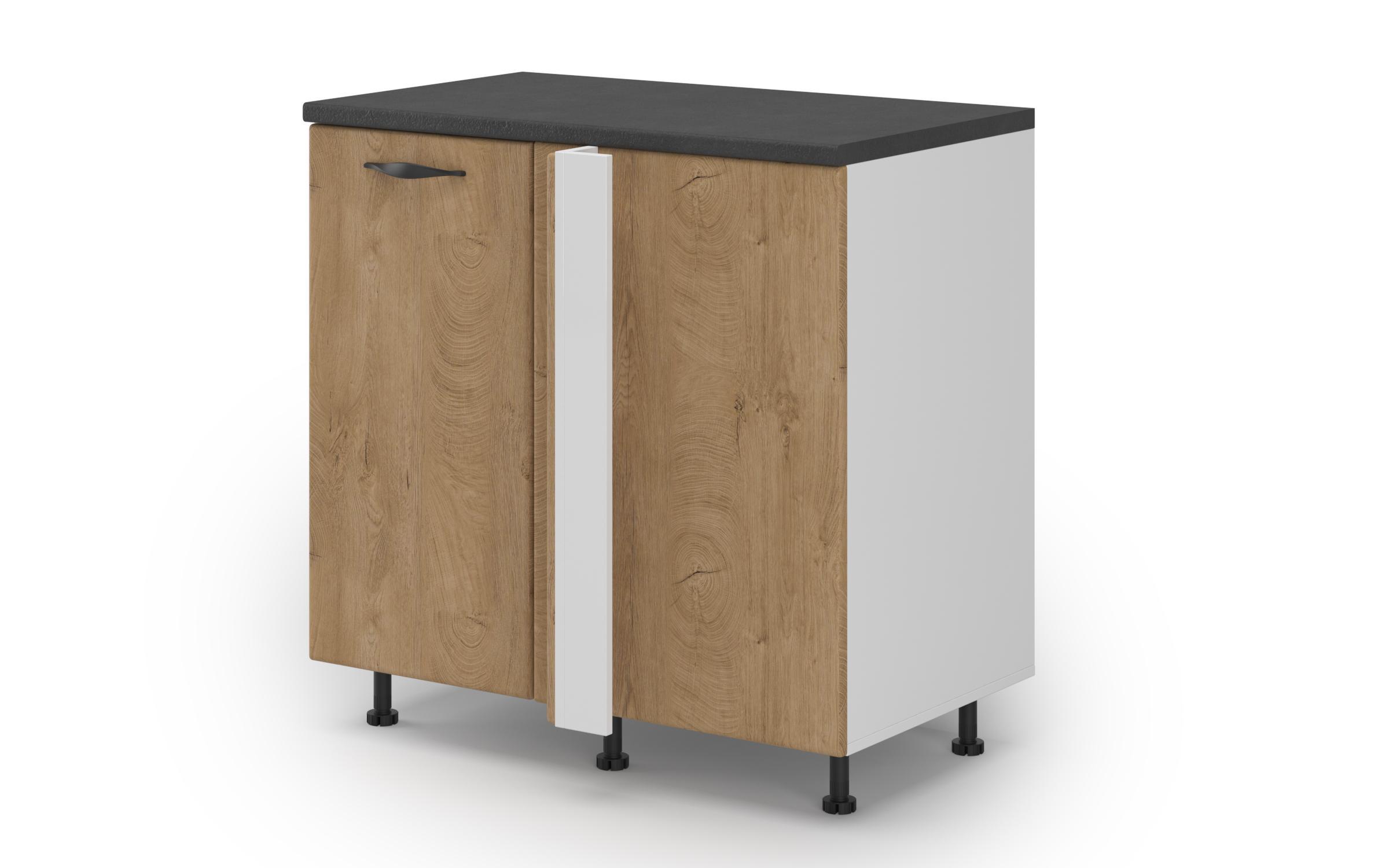 Kitchen corner cabinet Simon 17 right, Classic oak  1