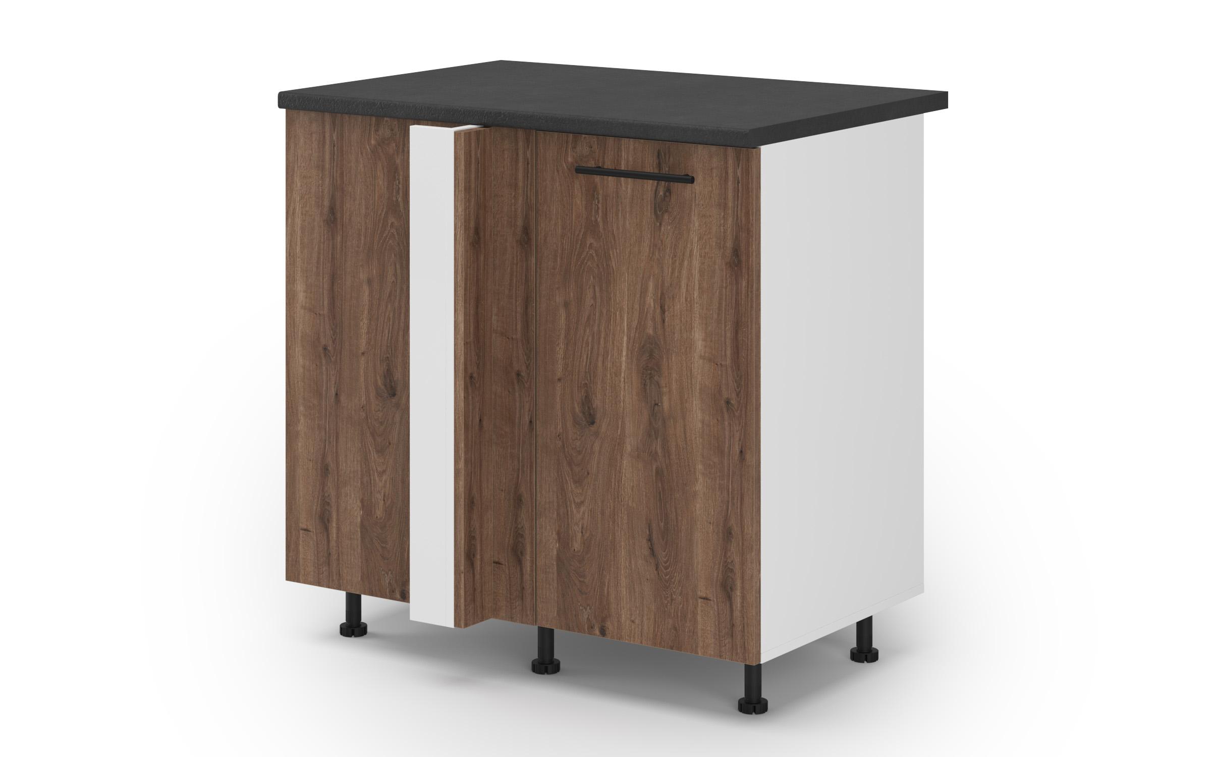 Kitchen cabinet Dakota 18 left, dark Scandinavian oak  1