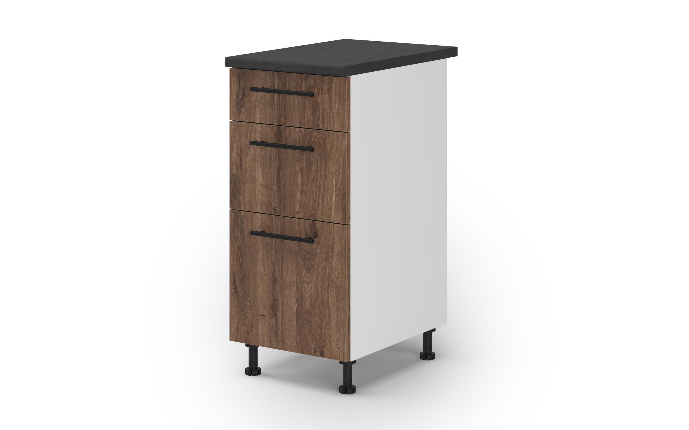 Kitchen cabinet Dakota 50, dark Scandinavian oak  1