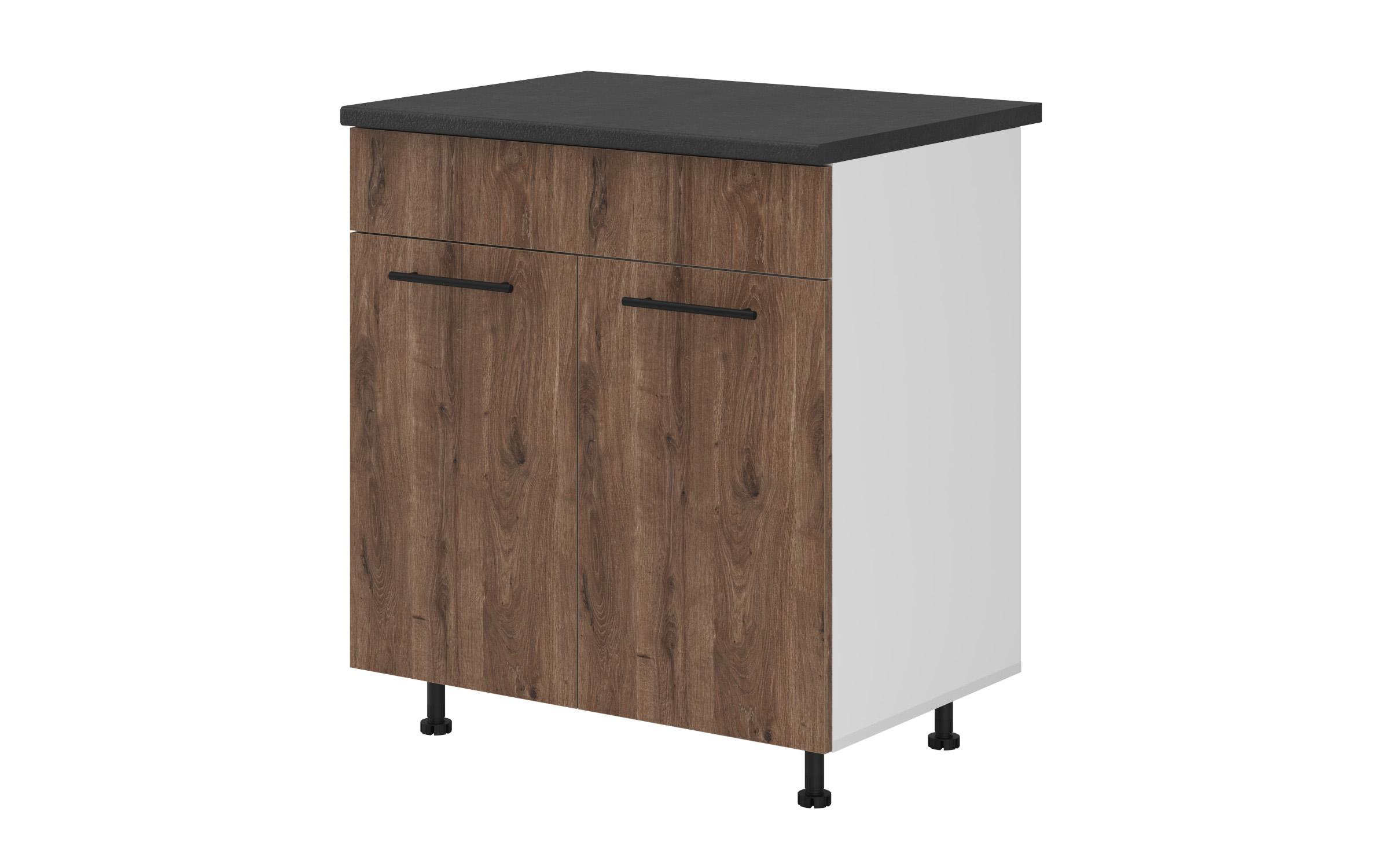 Kitchen cabinet Dakota 52, dark Scandinavian oak  1