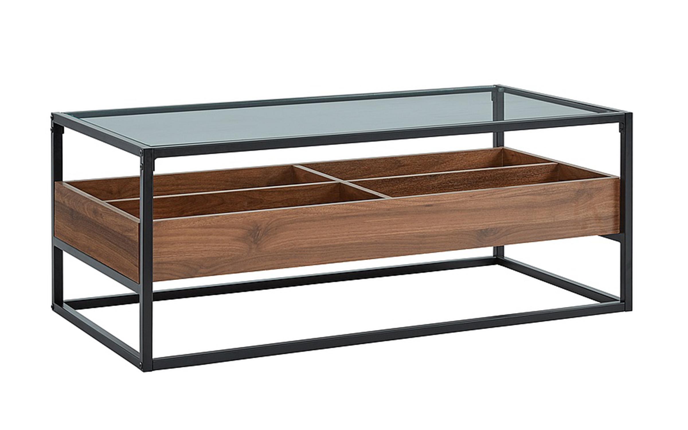 Coffee table Harmony A, walnut + black  1