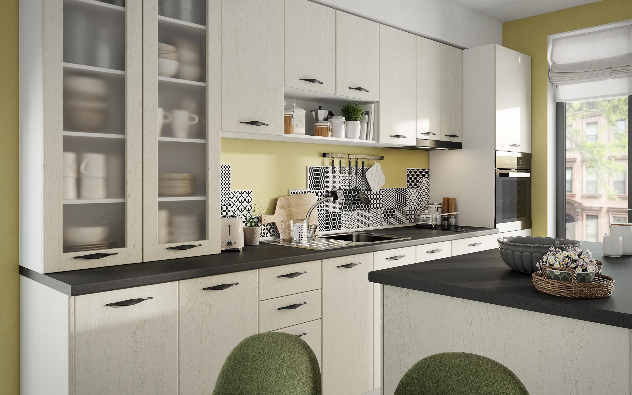 Kitchen Extractor Hood cabinet Simon 38, Aspen beige  6