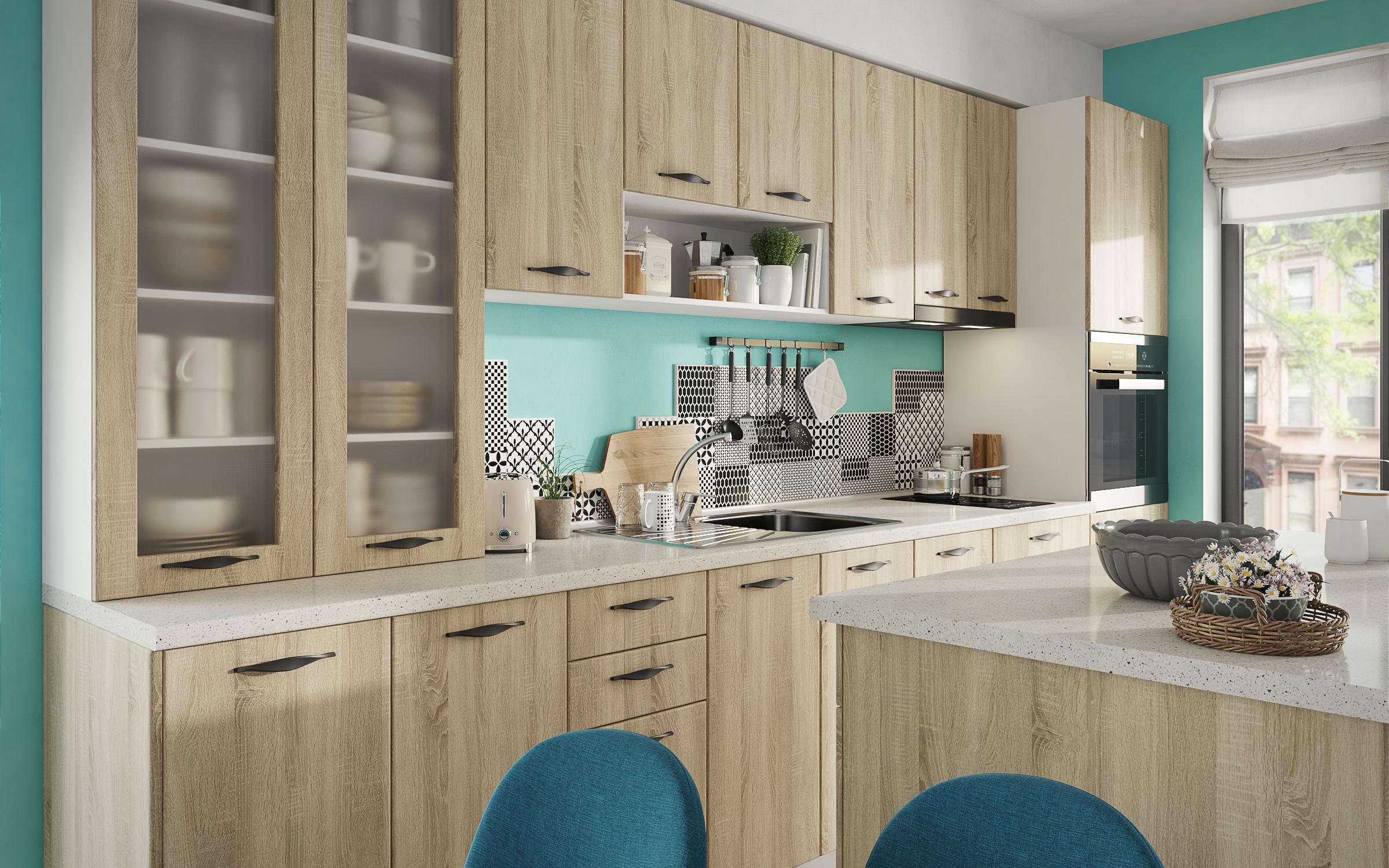 Kitchen cabinet Simon 27, Sonoma oak  8