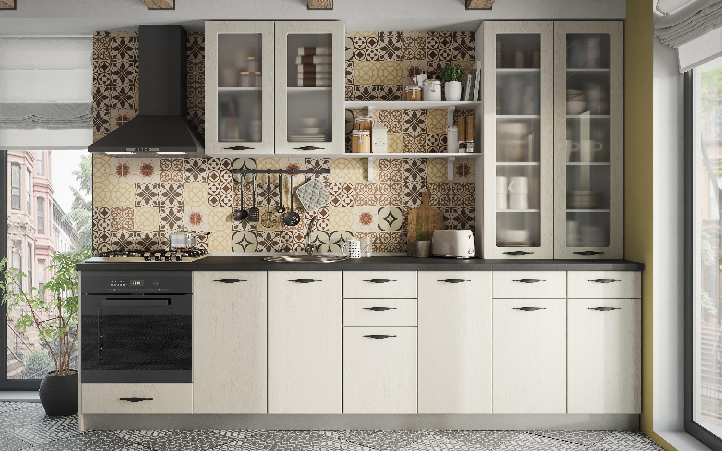 Kitchen pull-out bottle rack Simon 28, Aspen beige  4