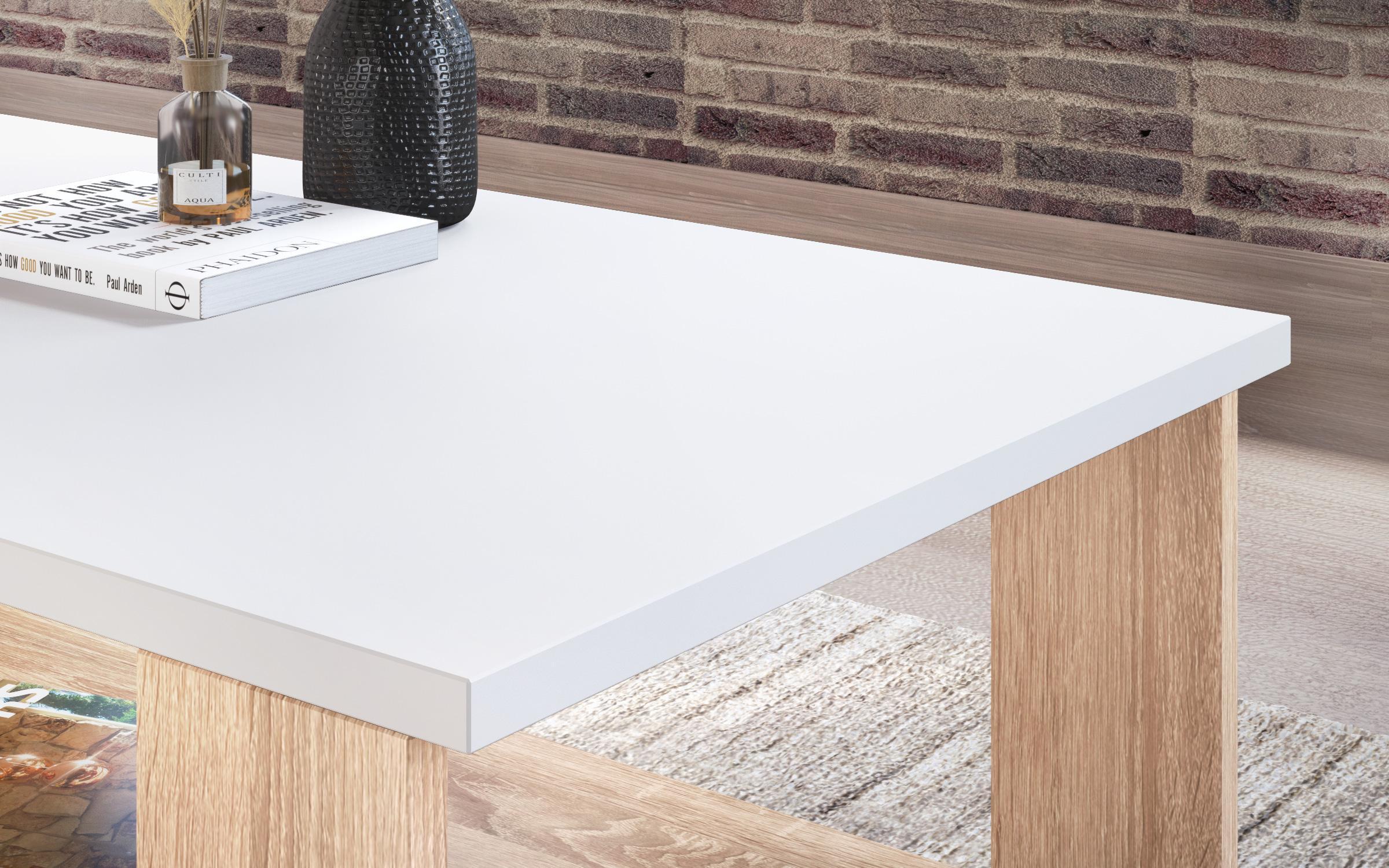 Coffee table Nesta, Sonoma oak + white  5