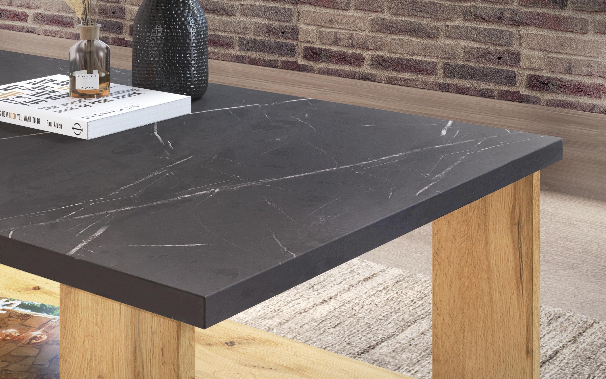 Coffee table Nesta, Wotan oak + decor Tunisia marble  5