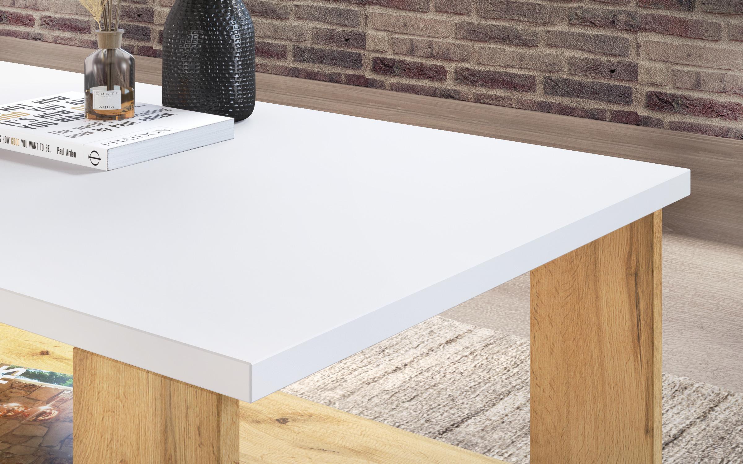 Coffee table Nesta, Wotan oak + white  5