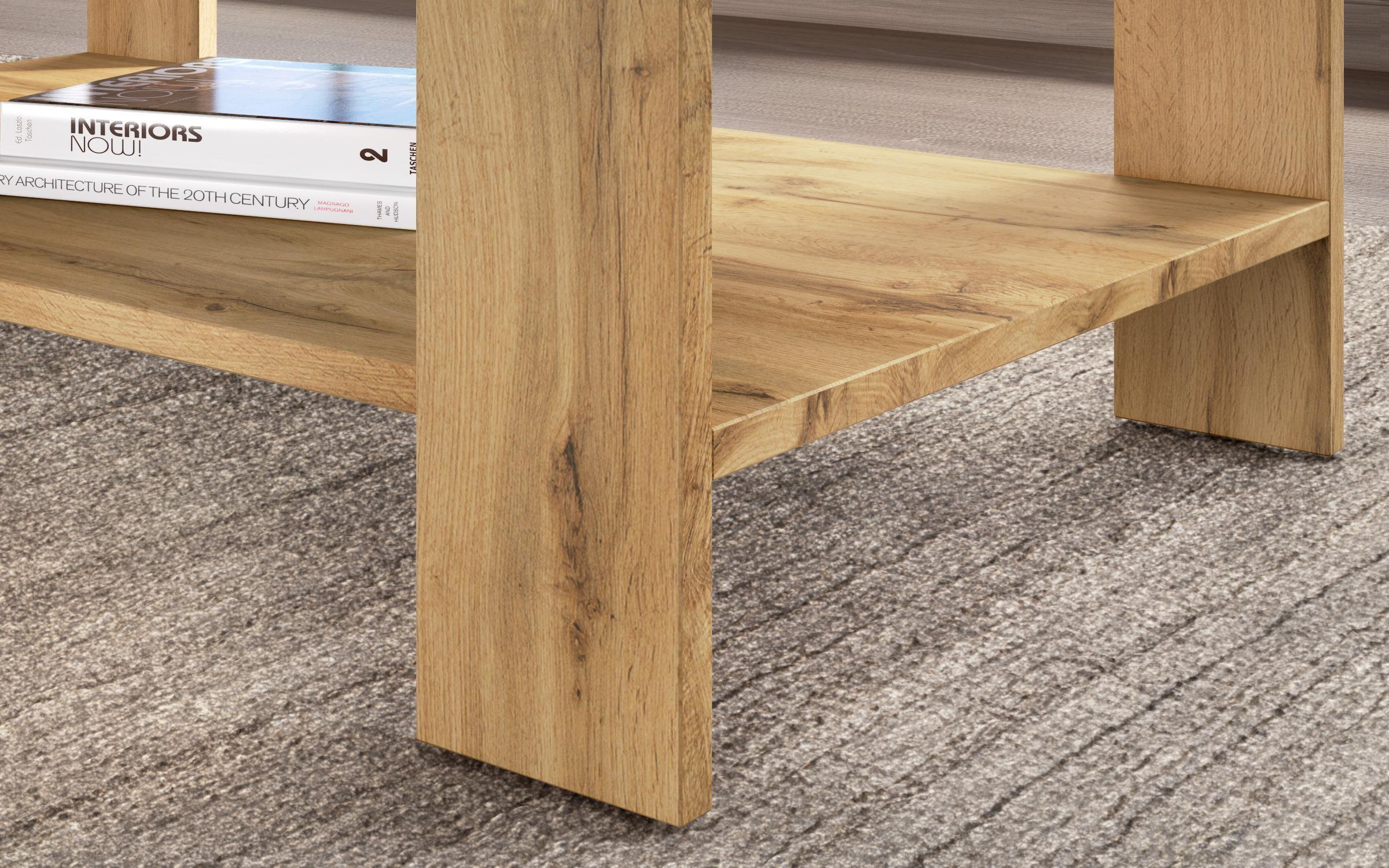 Coffee table Nesta, Wotan oak + white  6