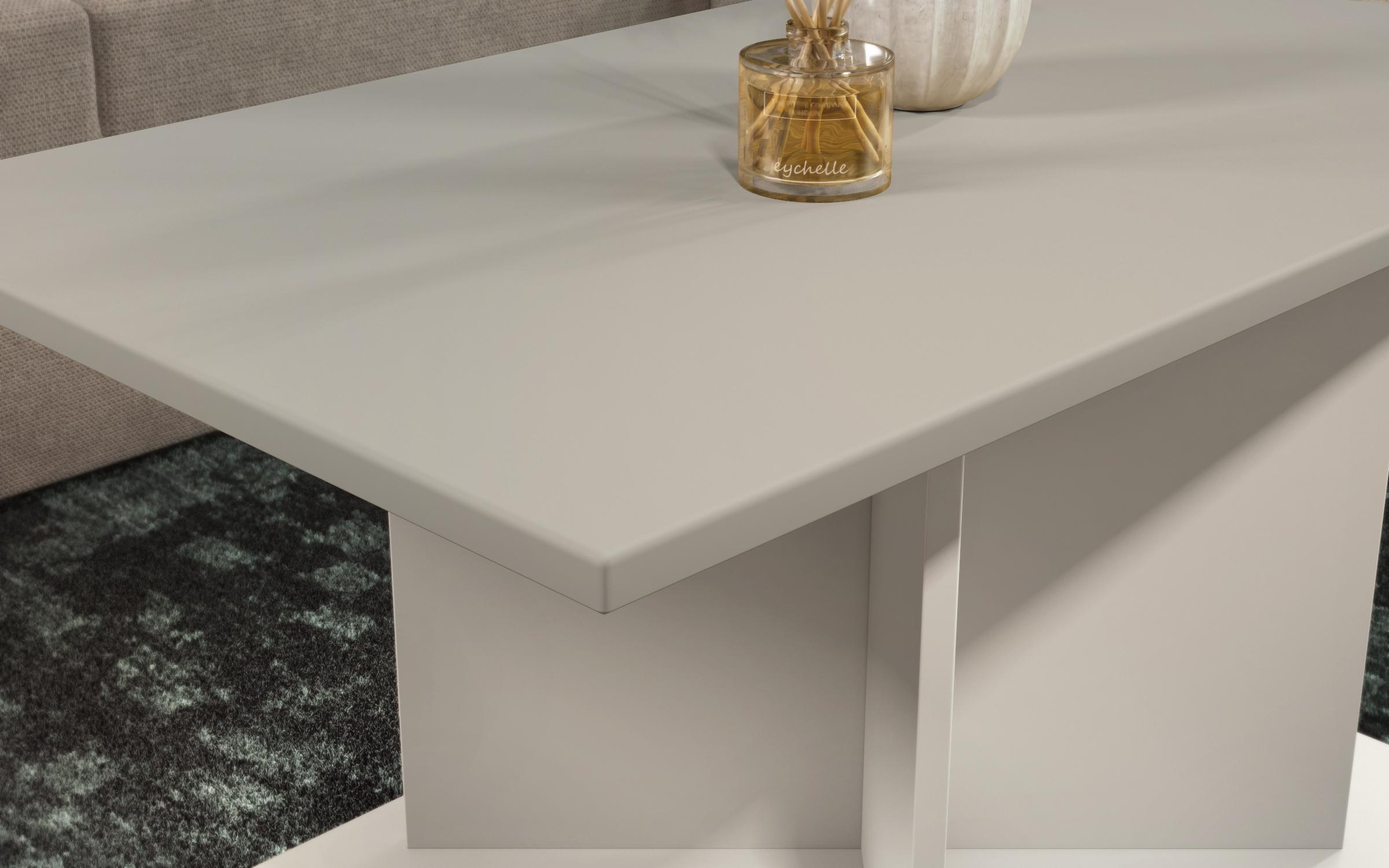 Coffee table + MDF Aurea L, sand matt + cashmere  3