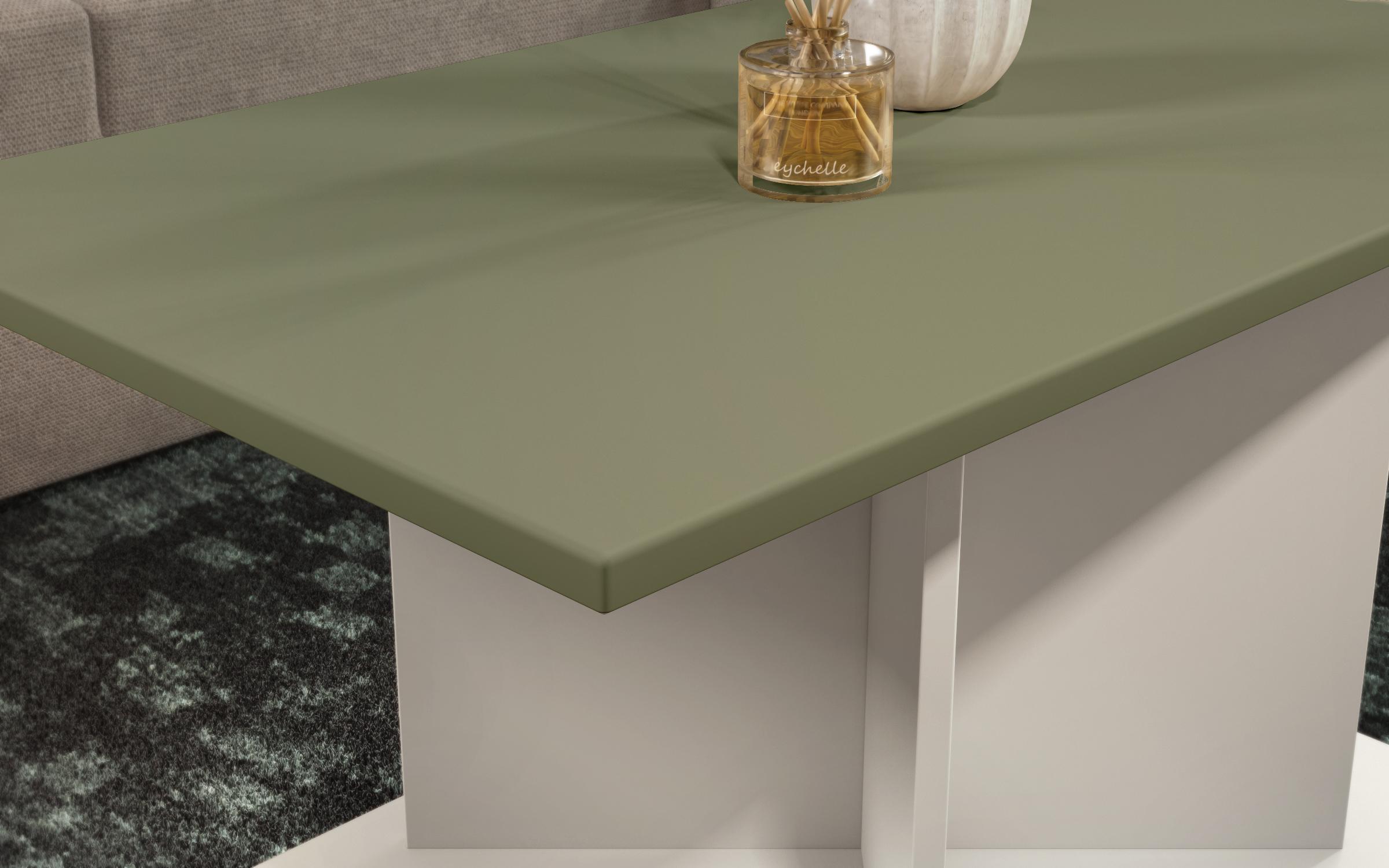 Coffee table + MDF Aurea L, sand matt + olive  3
