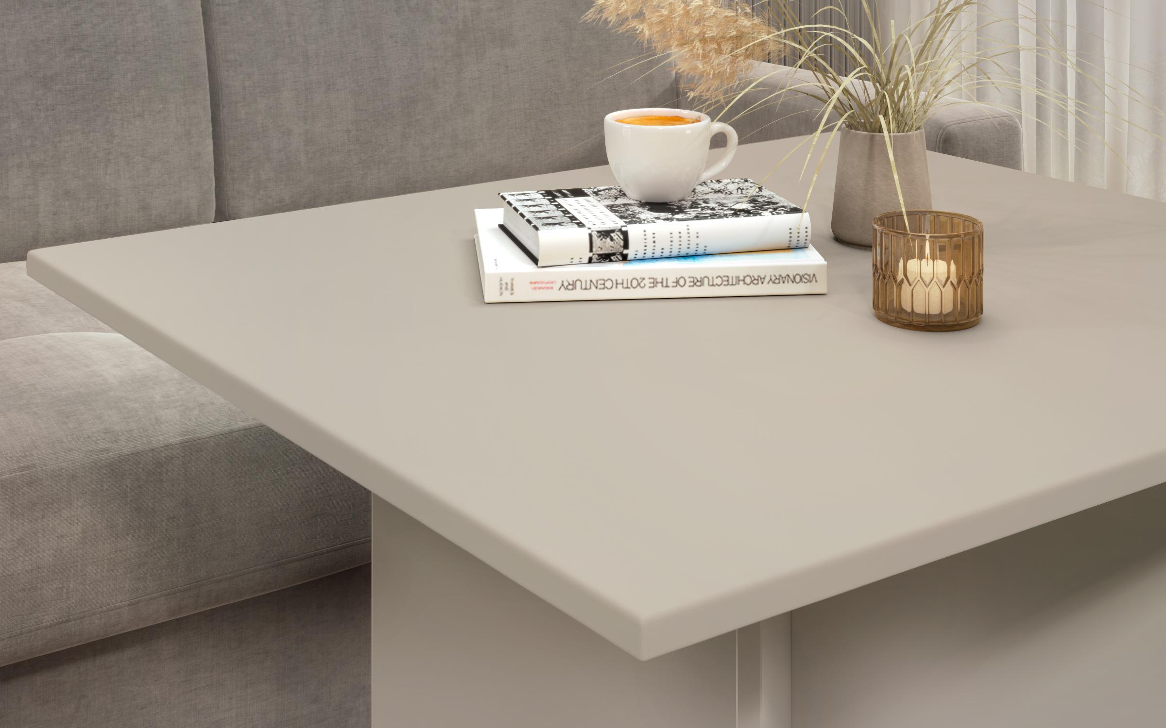 Dining table Aurea XL + MDF, sand matt + cashmere  3