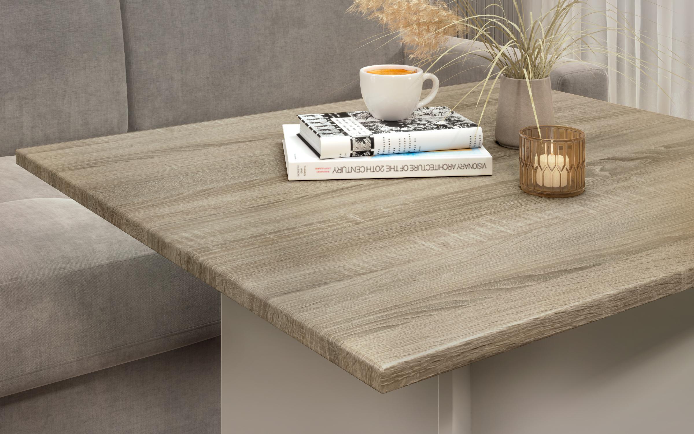 Dining table Aurea XL + MDF, sand matt + Sonoma oak  3