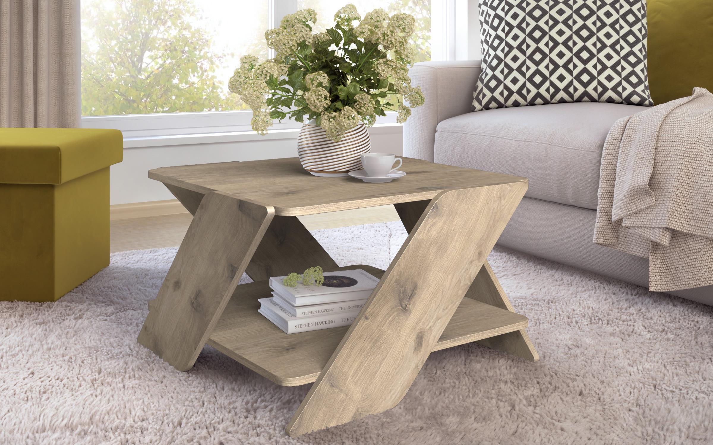 Coffee table Entara, light Scandinavian oak  1