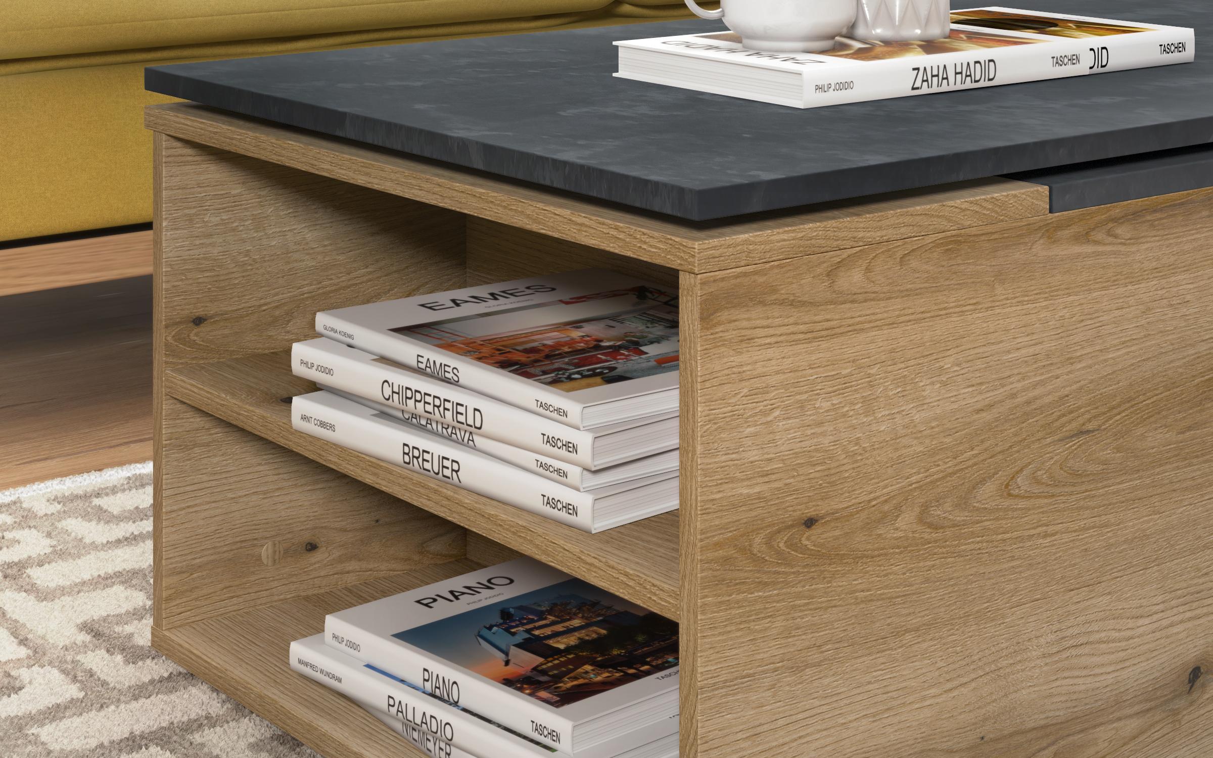 Coffee table Karuzo, Evoke oak + Magma  6